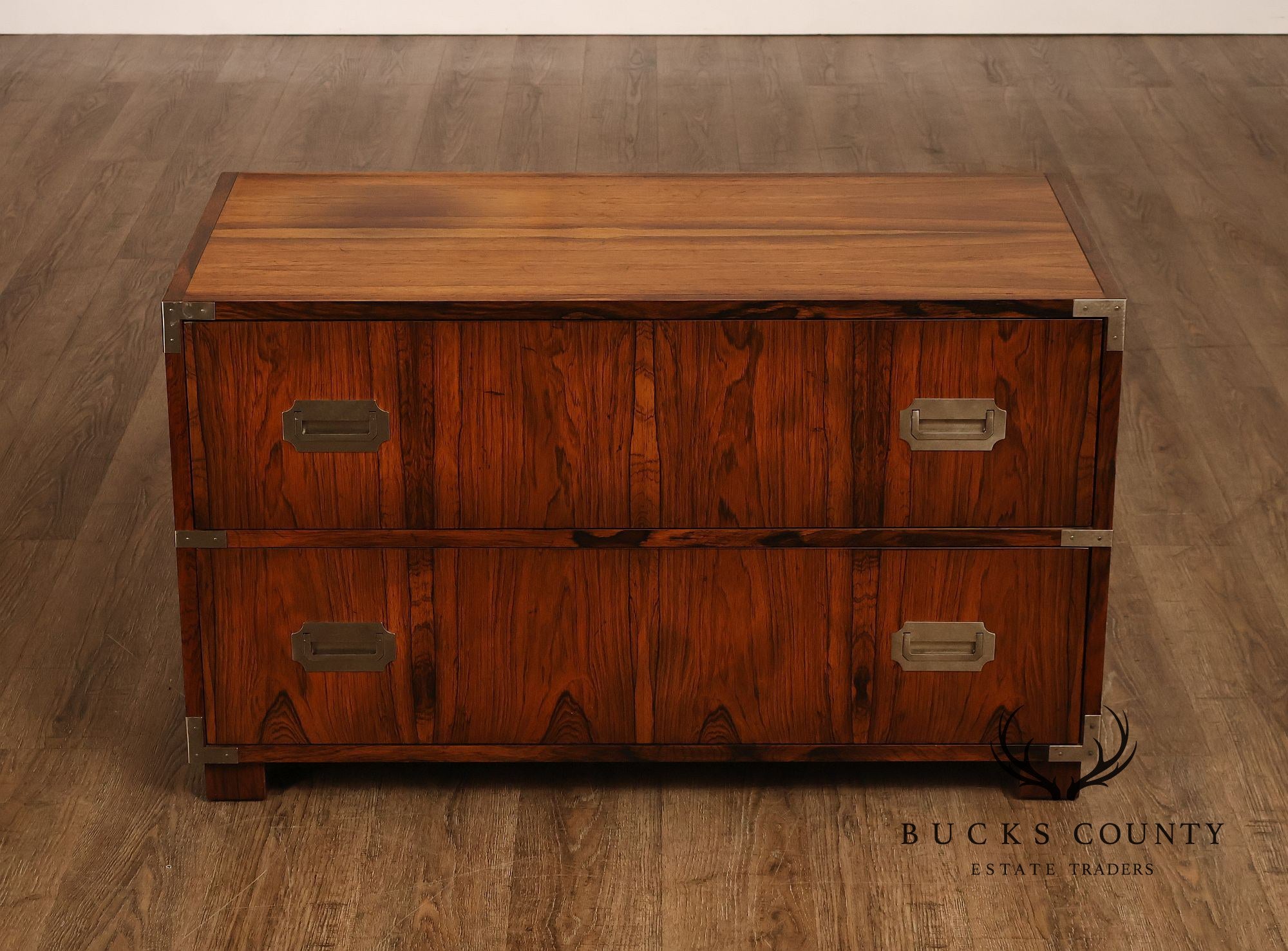 Baker Campaign Style Rosewood Low Chest