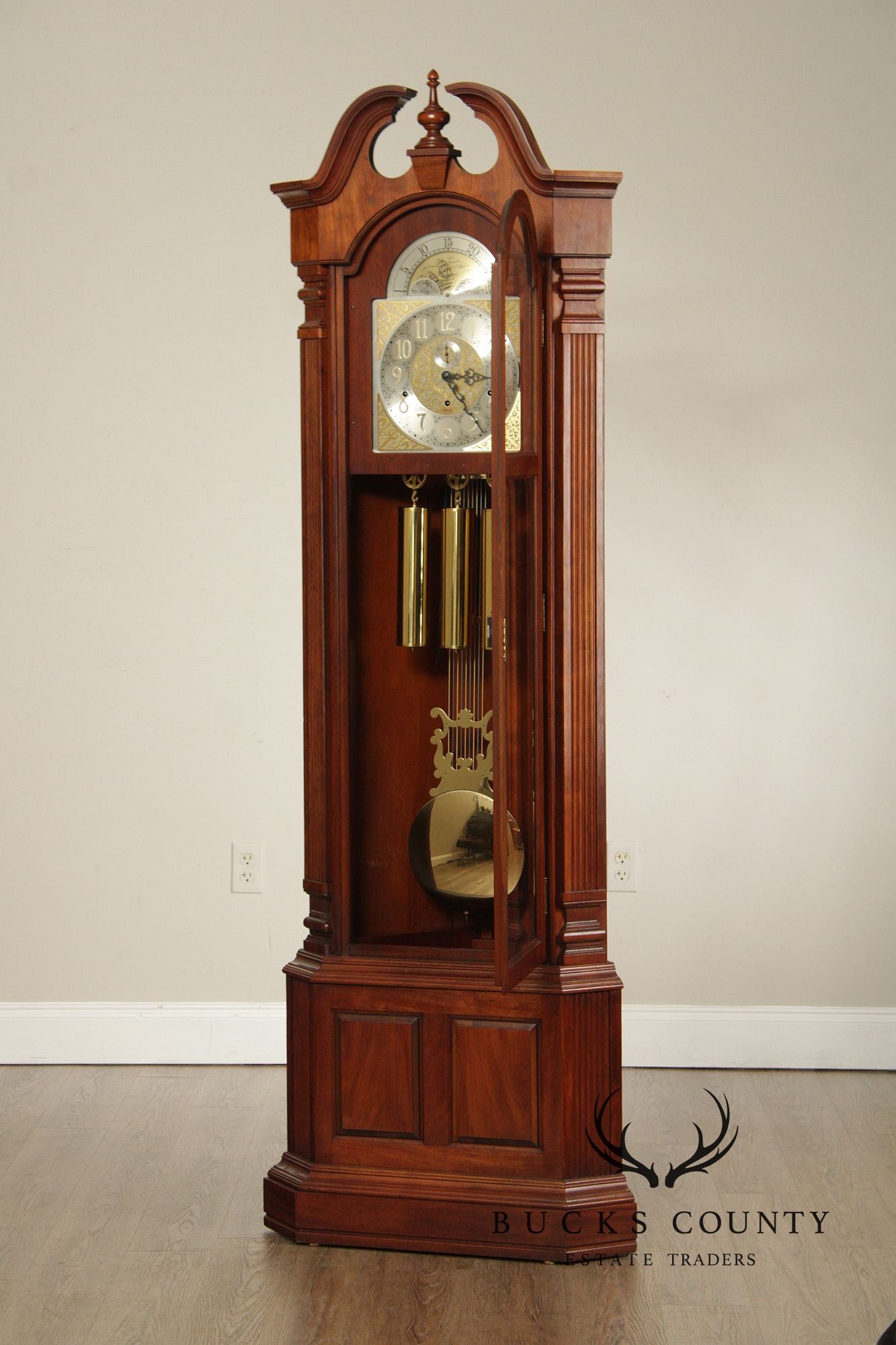 Ridgeway Winford Cherry Corner Grandfather Clock