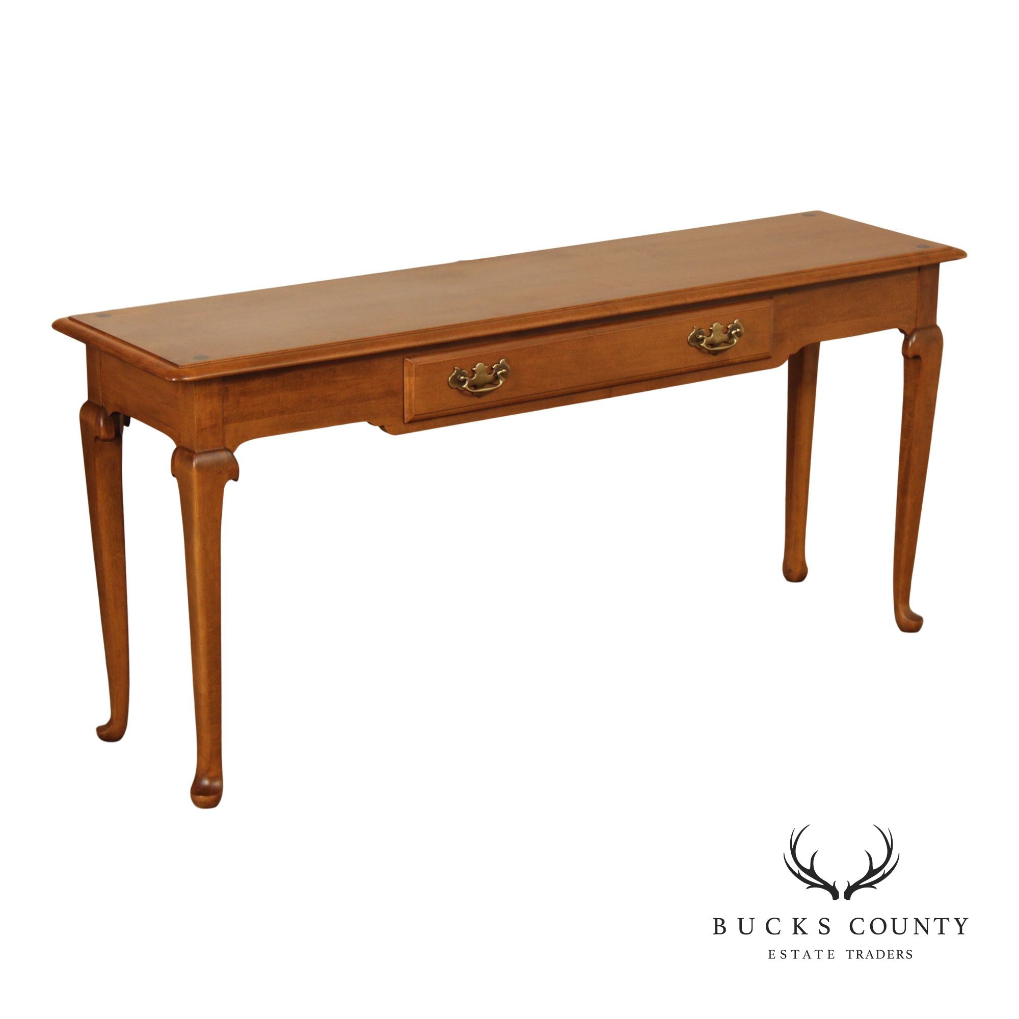 Ethan Allen Heirloom Nutmeg Solid Maple Console Table