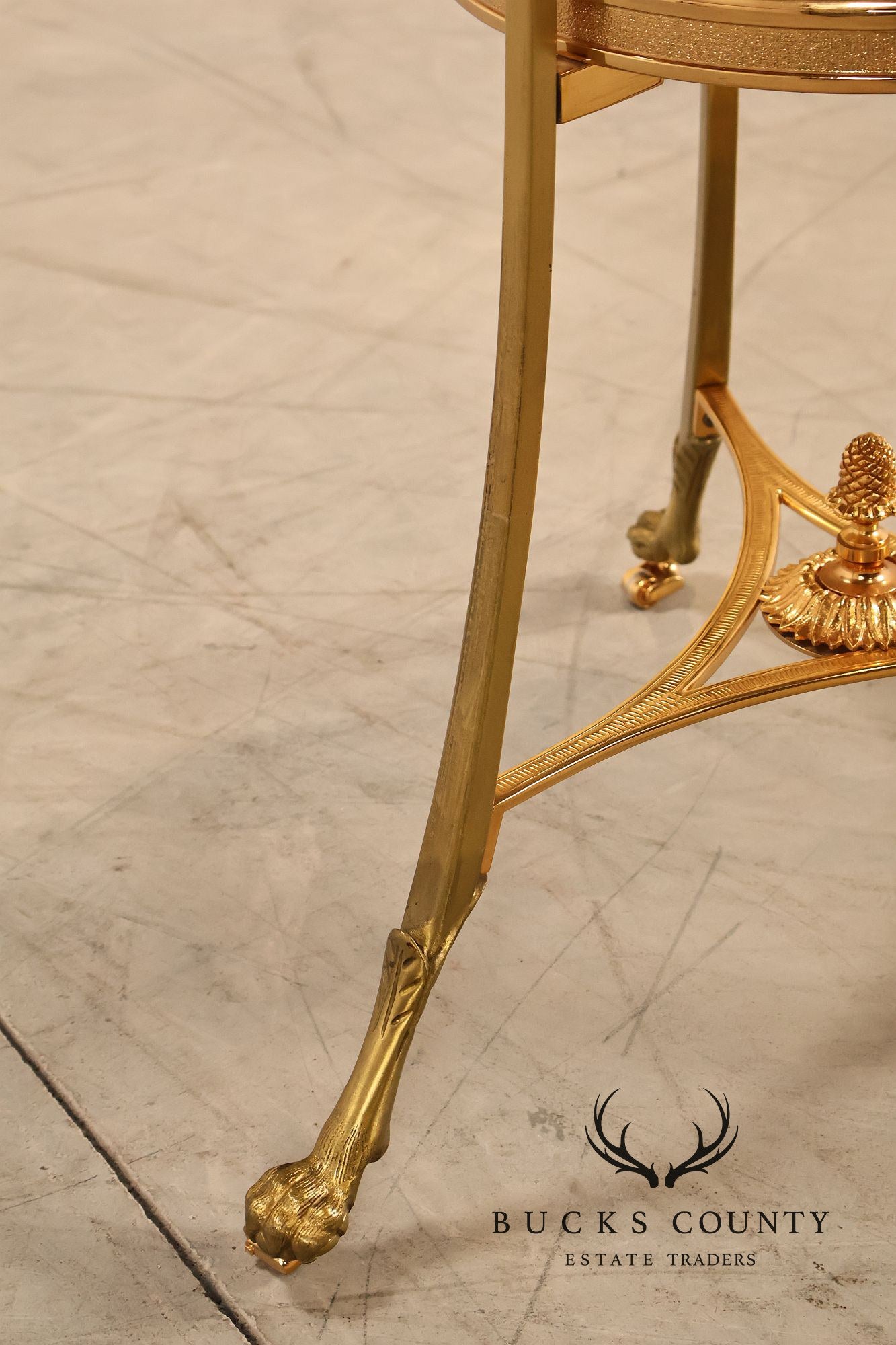 Neoclassical Style Pair of Marble Top Gueridon Side Tables