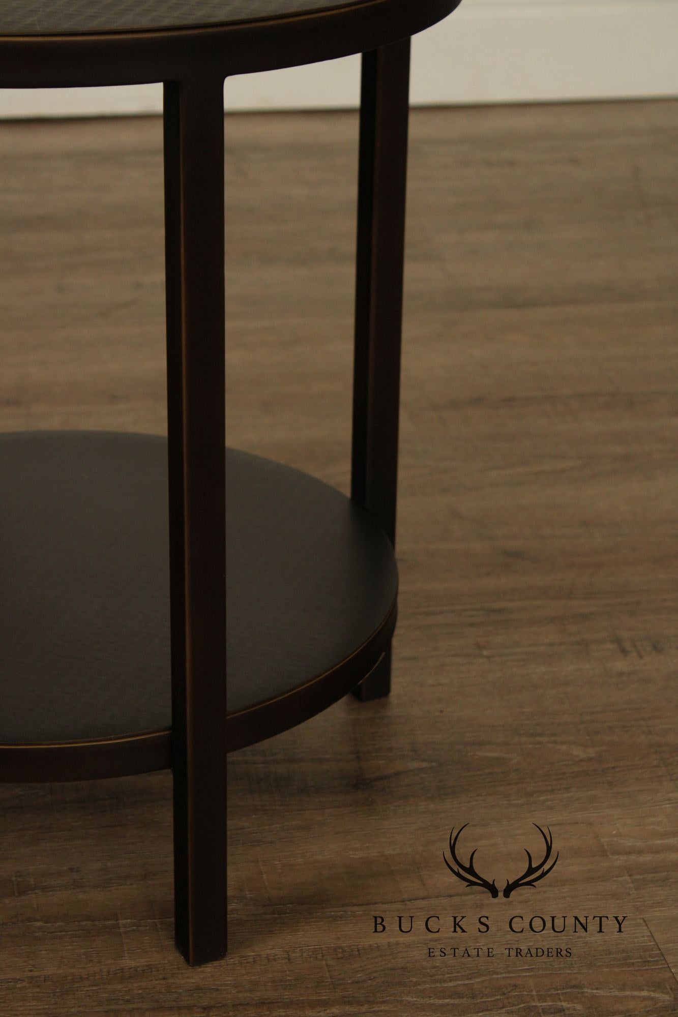 Crate & Barrel Modern Round Two-Tier End Table