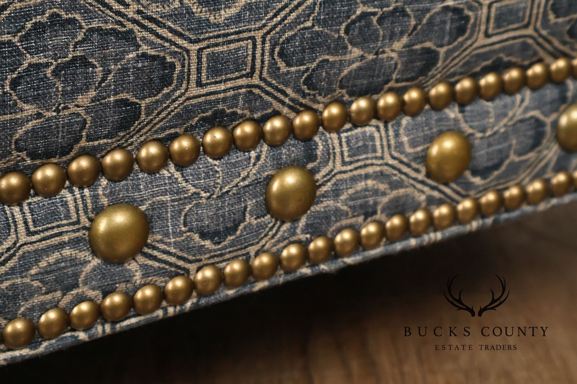 Traditional Style Custom Upholstered Ottoman