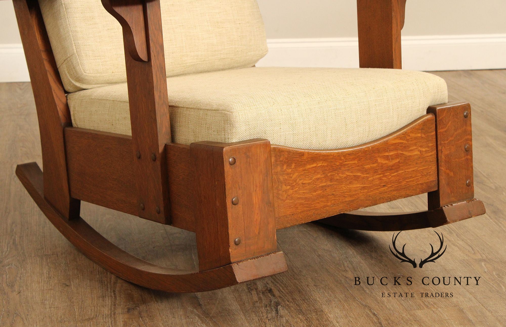 Limbert Antique Mission Oak Paddle-Arm Rocker