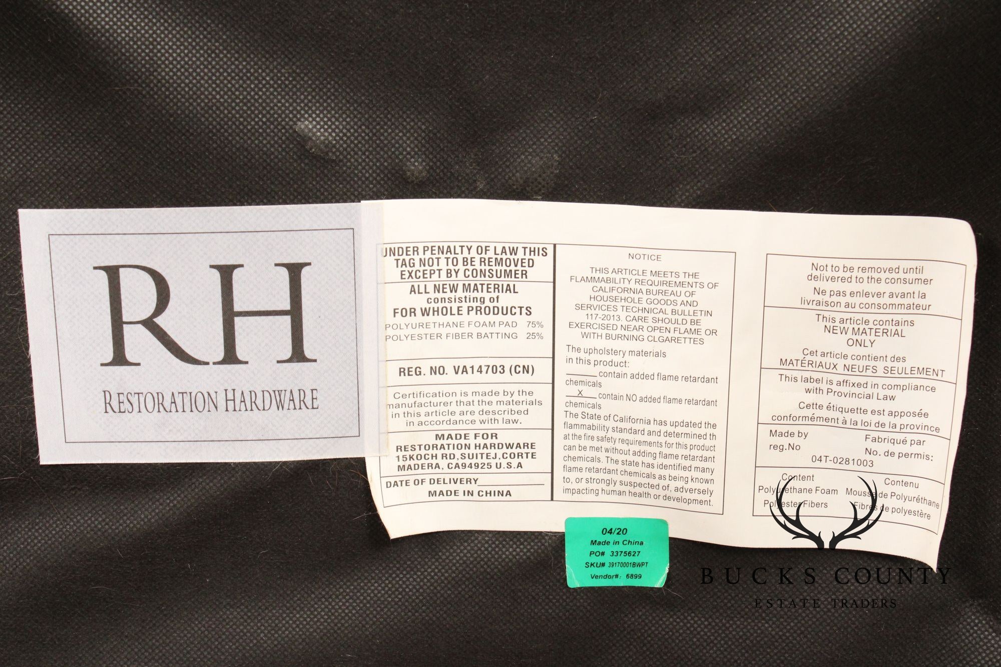 Restoration Hardware Saddle Leather Set Of Four Dining Chairs