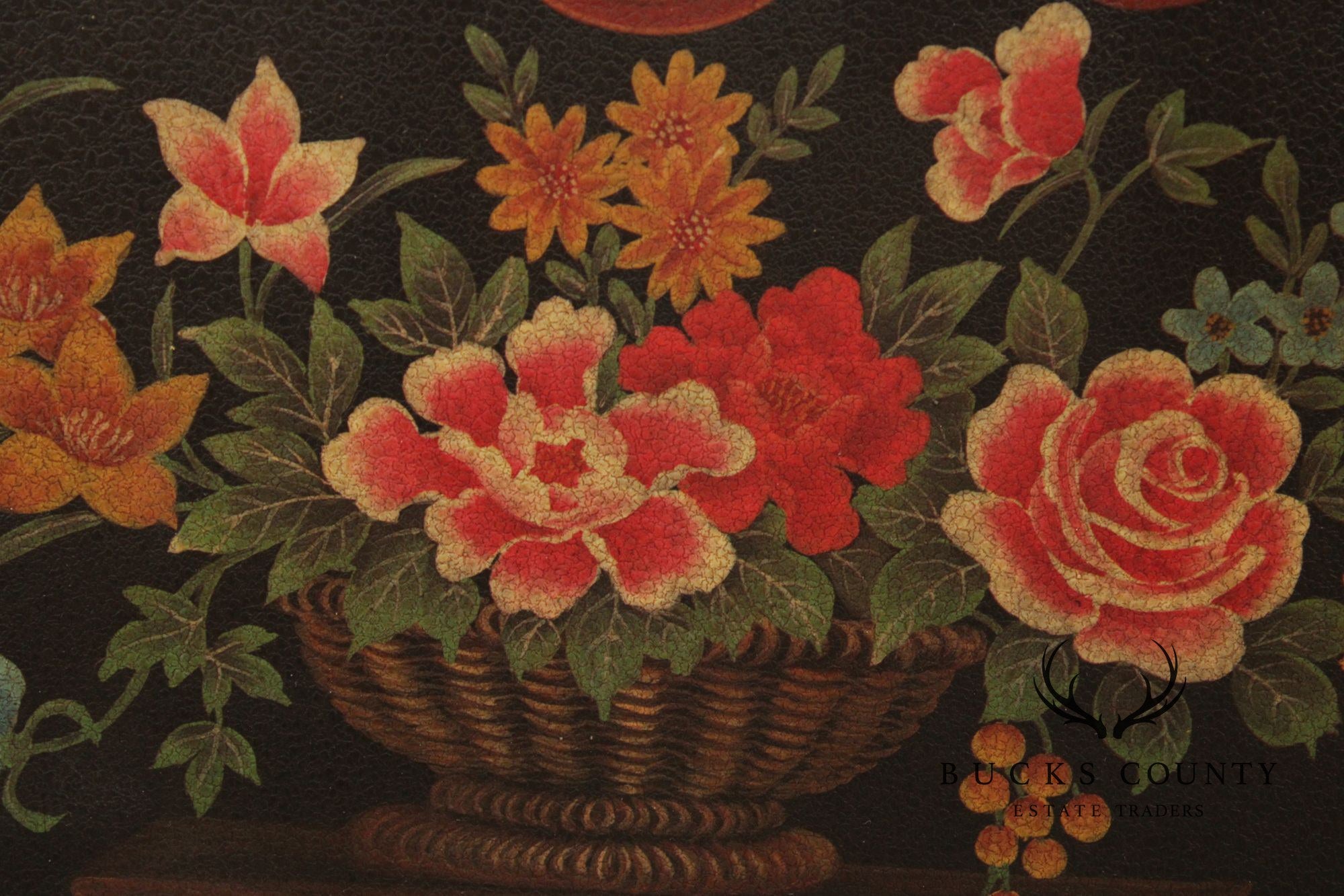 Chinoiserie Lacquered Media Storage Cabinet