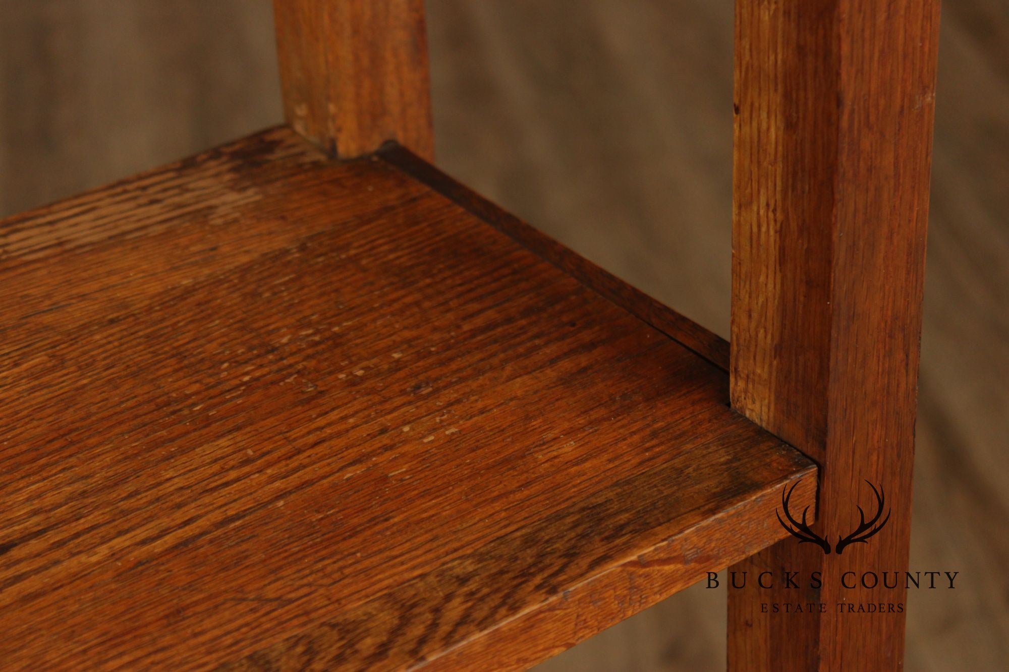 National Biscuit Company Arts & Crafts Oak Display Shelf