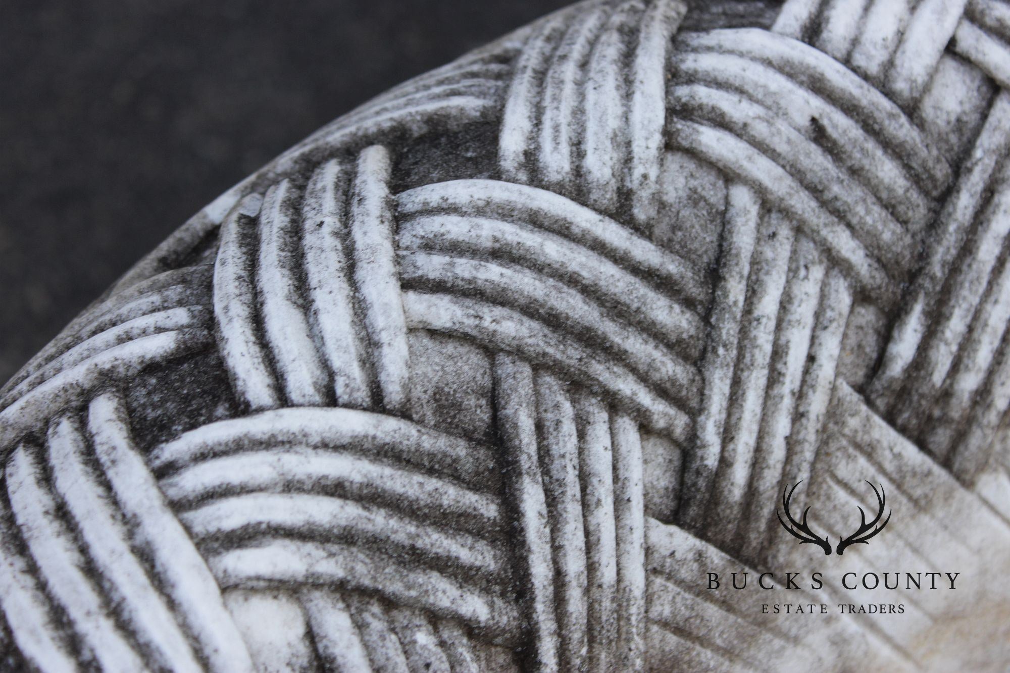 Georgian Style Large Vintage Carved Marble Garden Urn