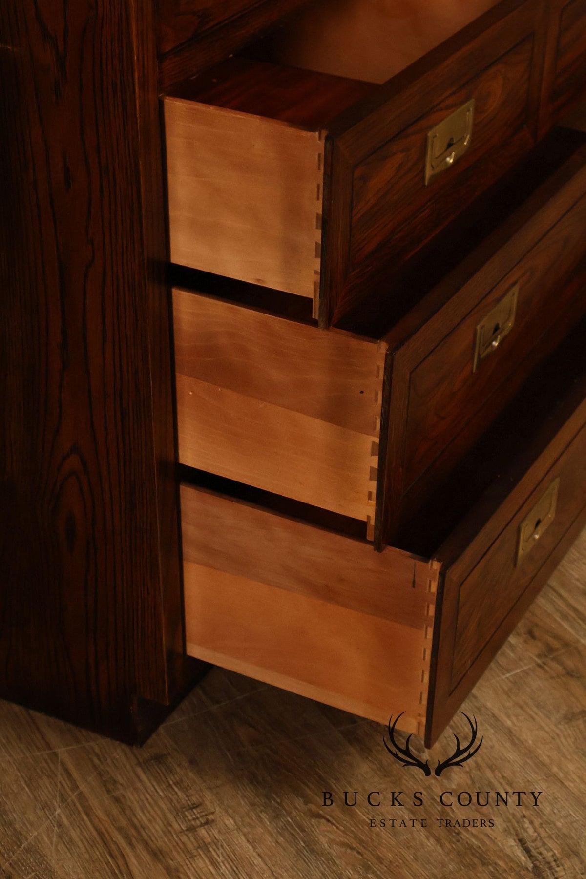 Henredon Scene One Campaign Style Bedroom Armoire Cabinet