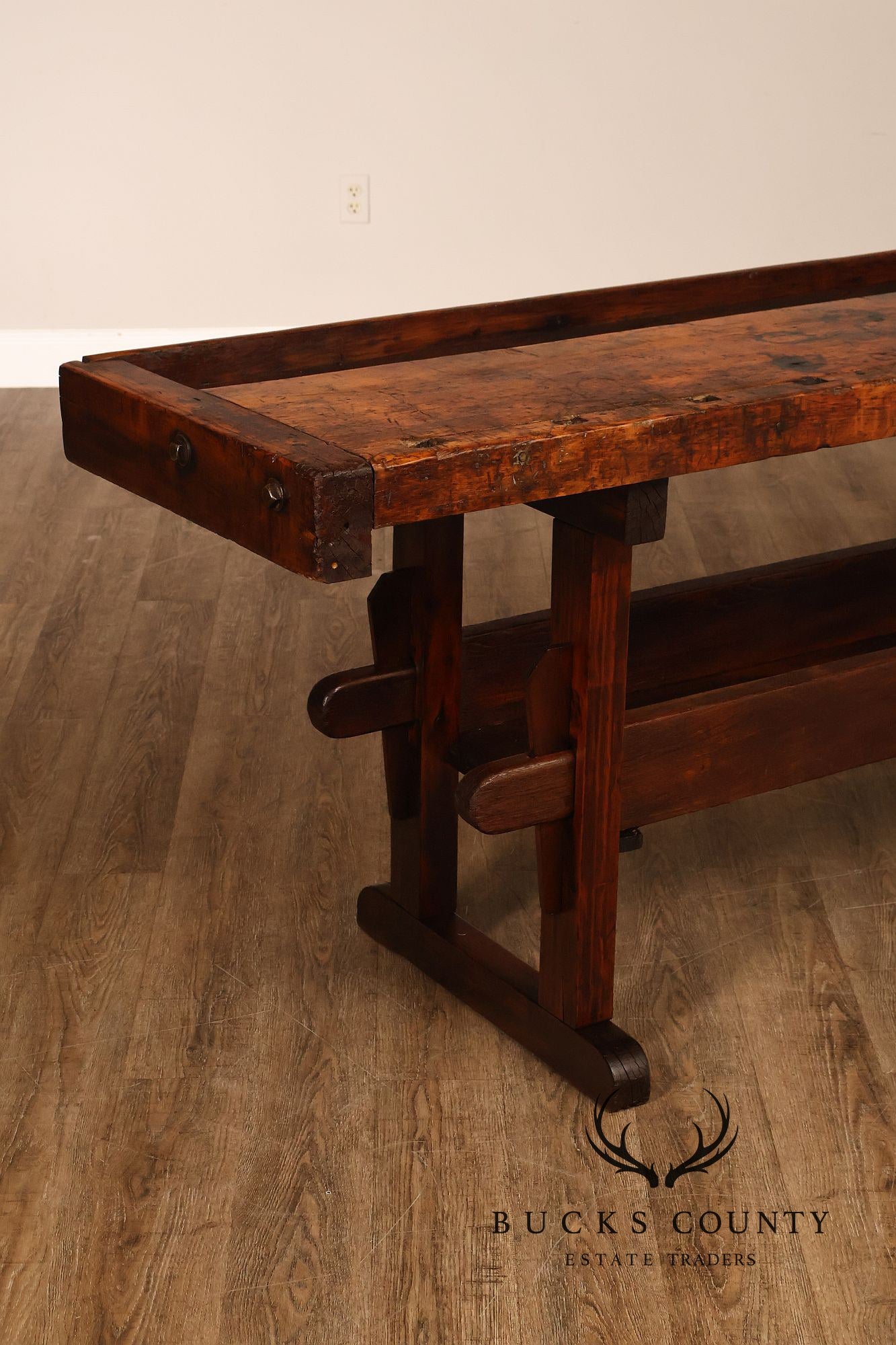 Antique Solid Wood Carpenter’s Workbench