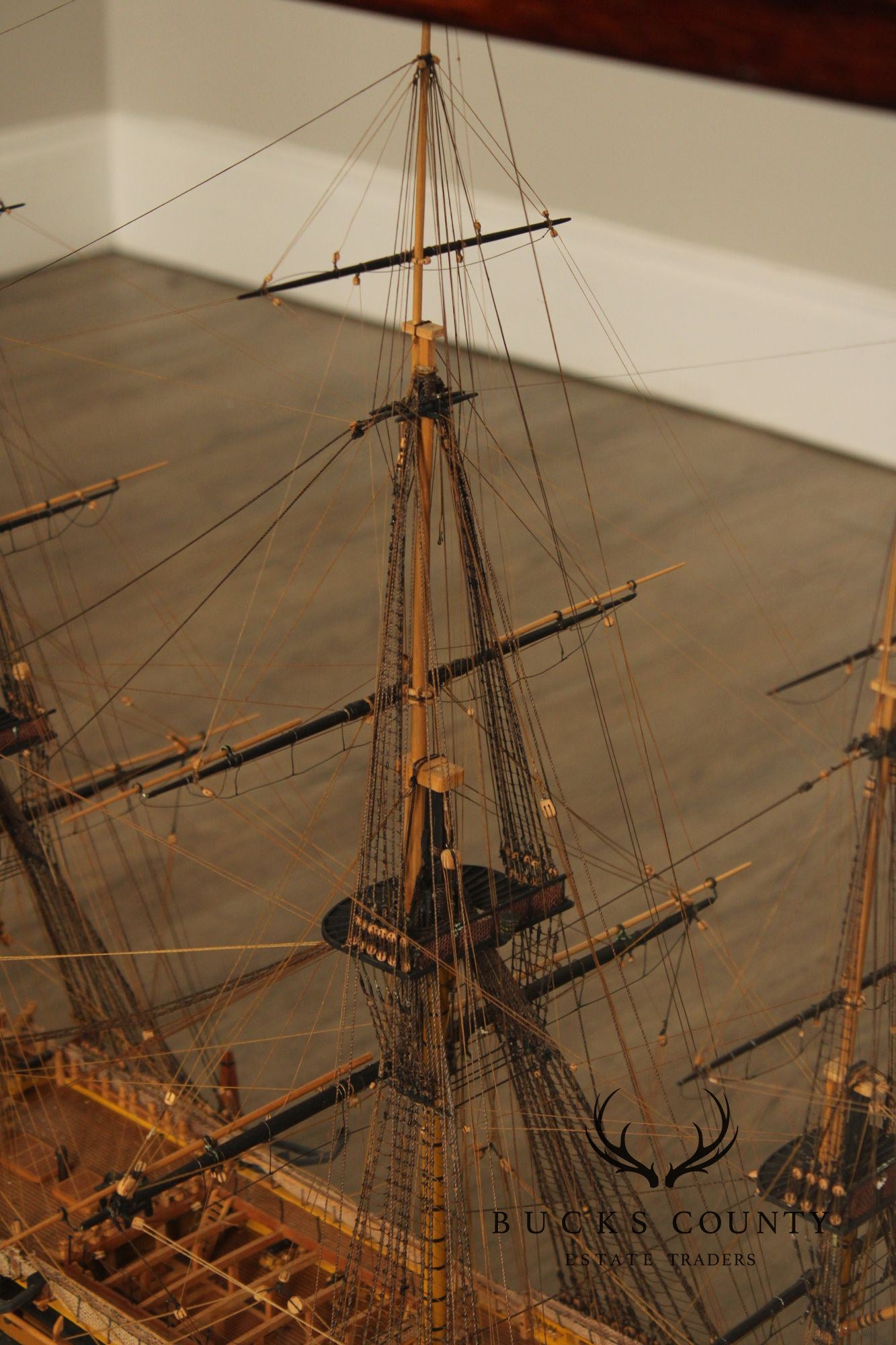 Model Ship 'HMS Victory' In Wooden Display Case