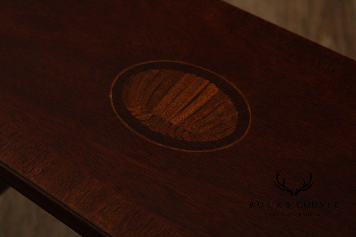 Councill Craftsmen Chippendale Style Inlaid Mahogany Bed Steps
