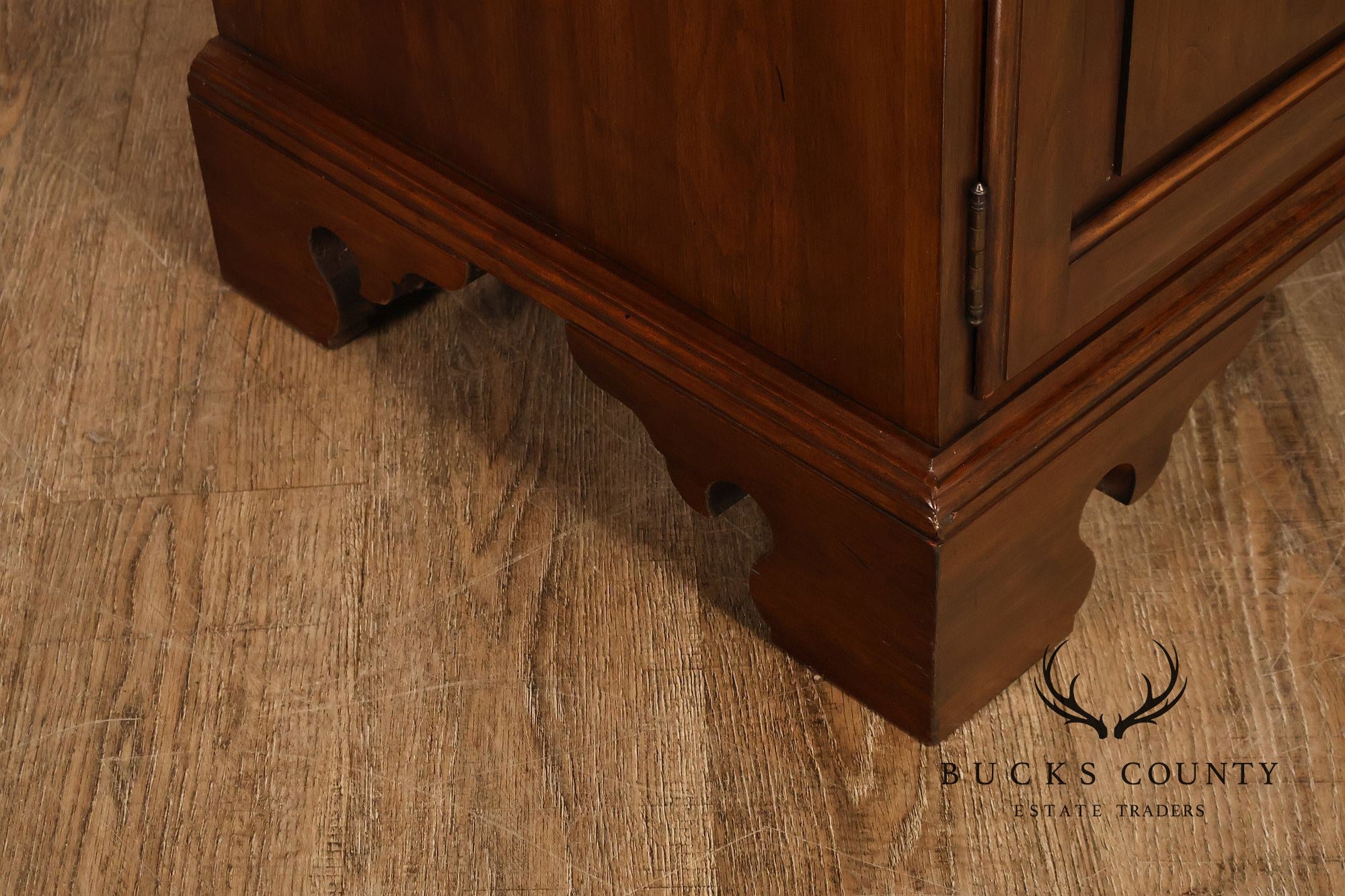 Ethan Allen Georgian Court Style Cherry Step Back Hutch China Cabinet