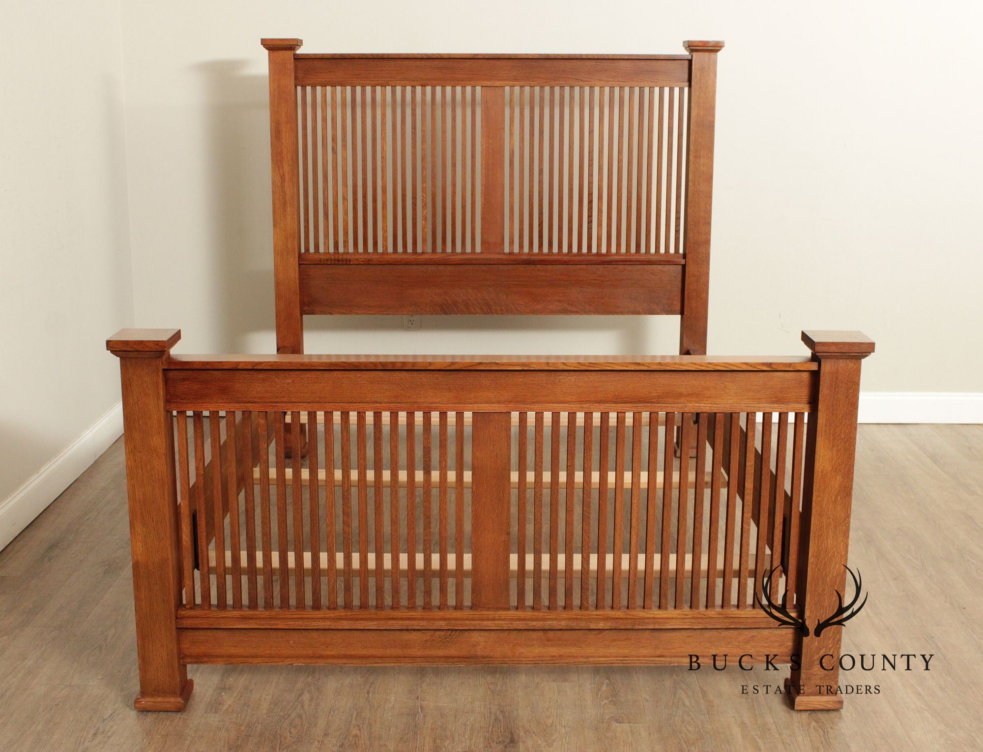 Stickley Mission Collection Oak Queen Size Prairie Bed