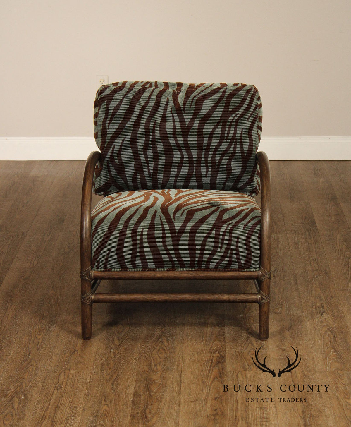 McGuire Pair of 'Toscana' Rattan Lounge Chairs