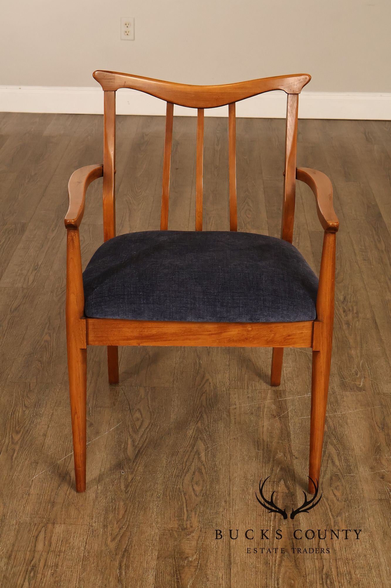 Blowing Rock Mid Century Modern Set Of Six Walnut Dining Chairs
