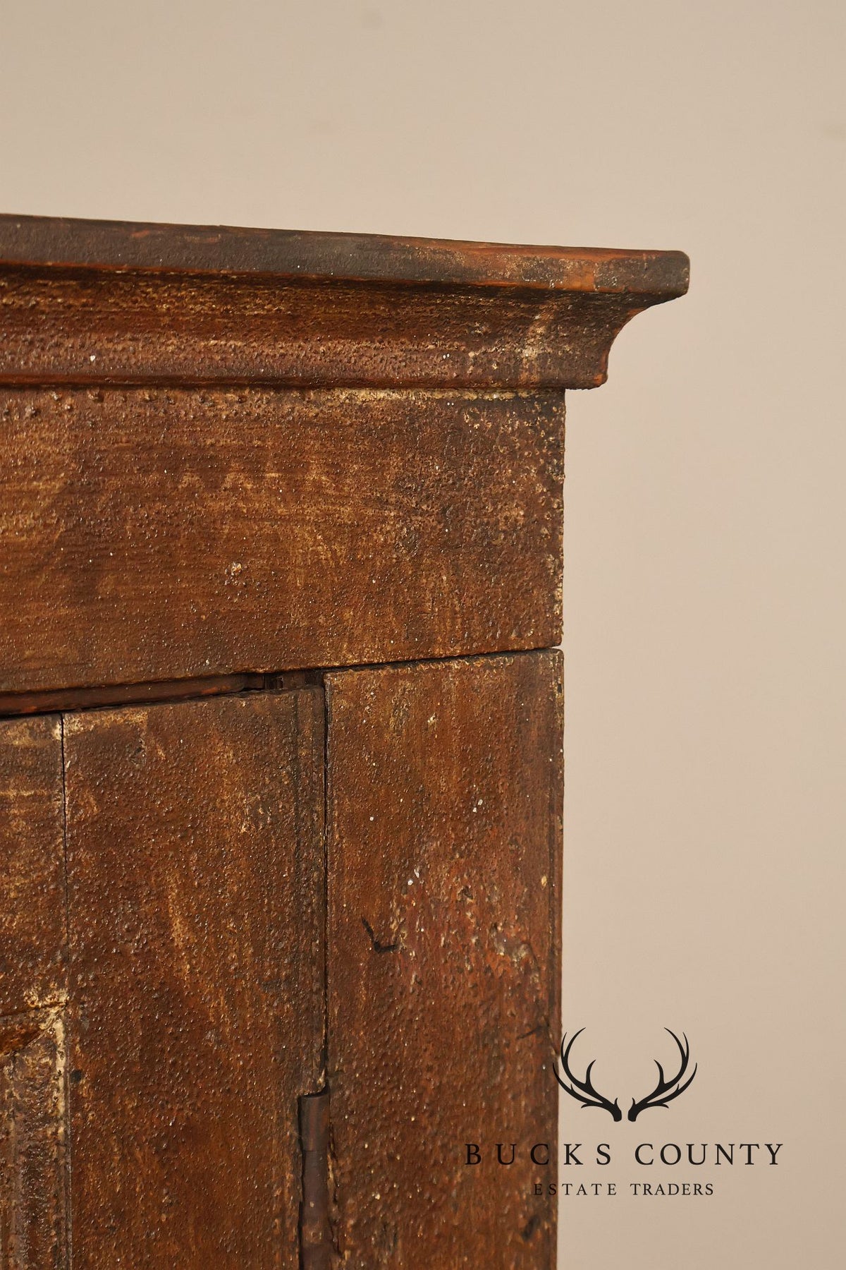 Antique Primitive Grain Painted Cupboard