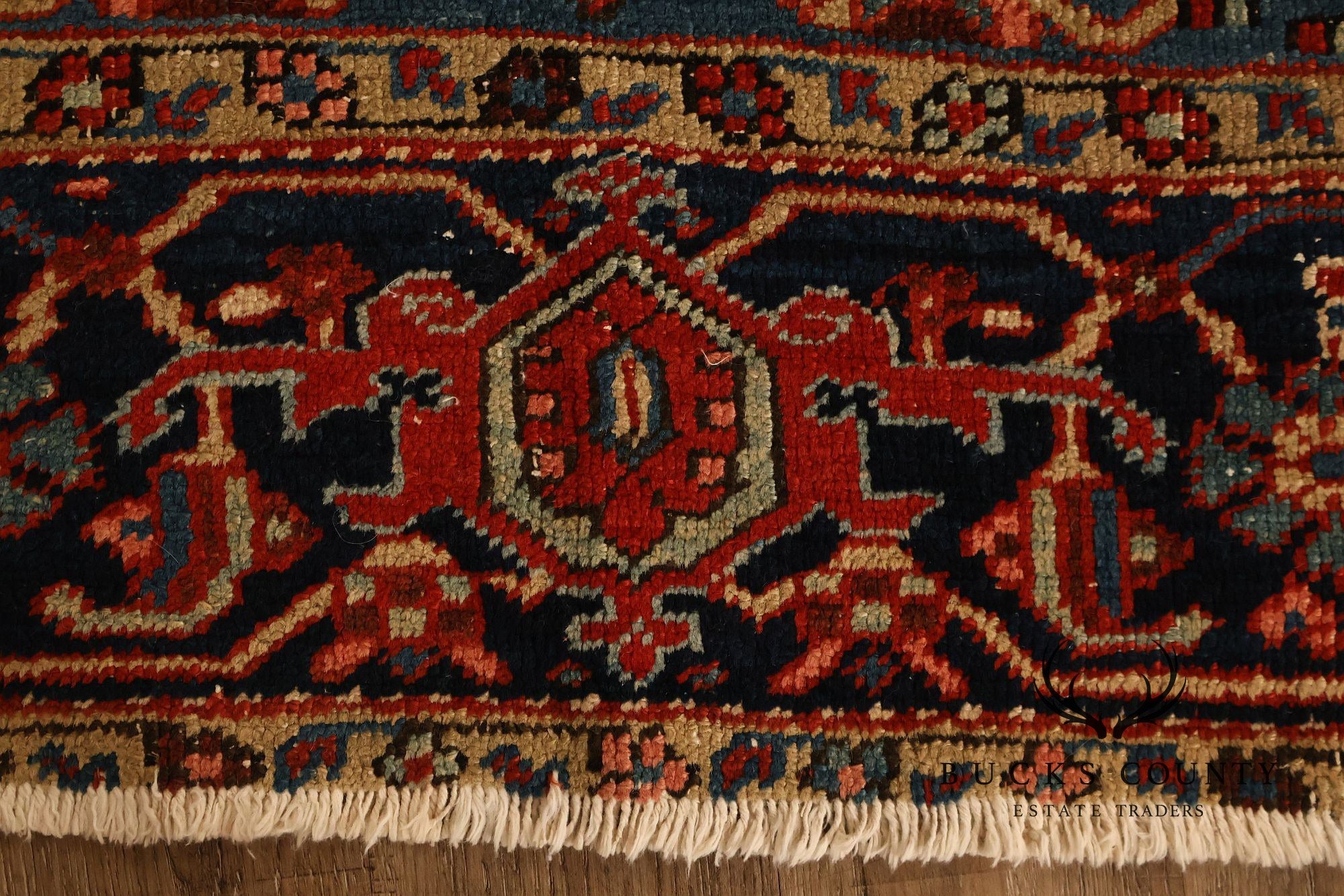 Vintage Heriz Hand Tied Persian Rug 90'" X 123"