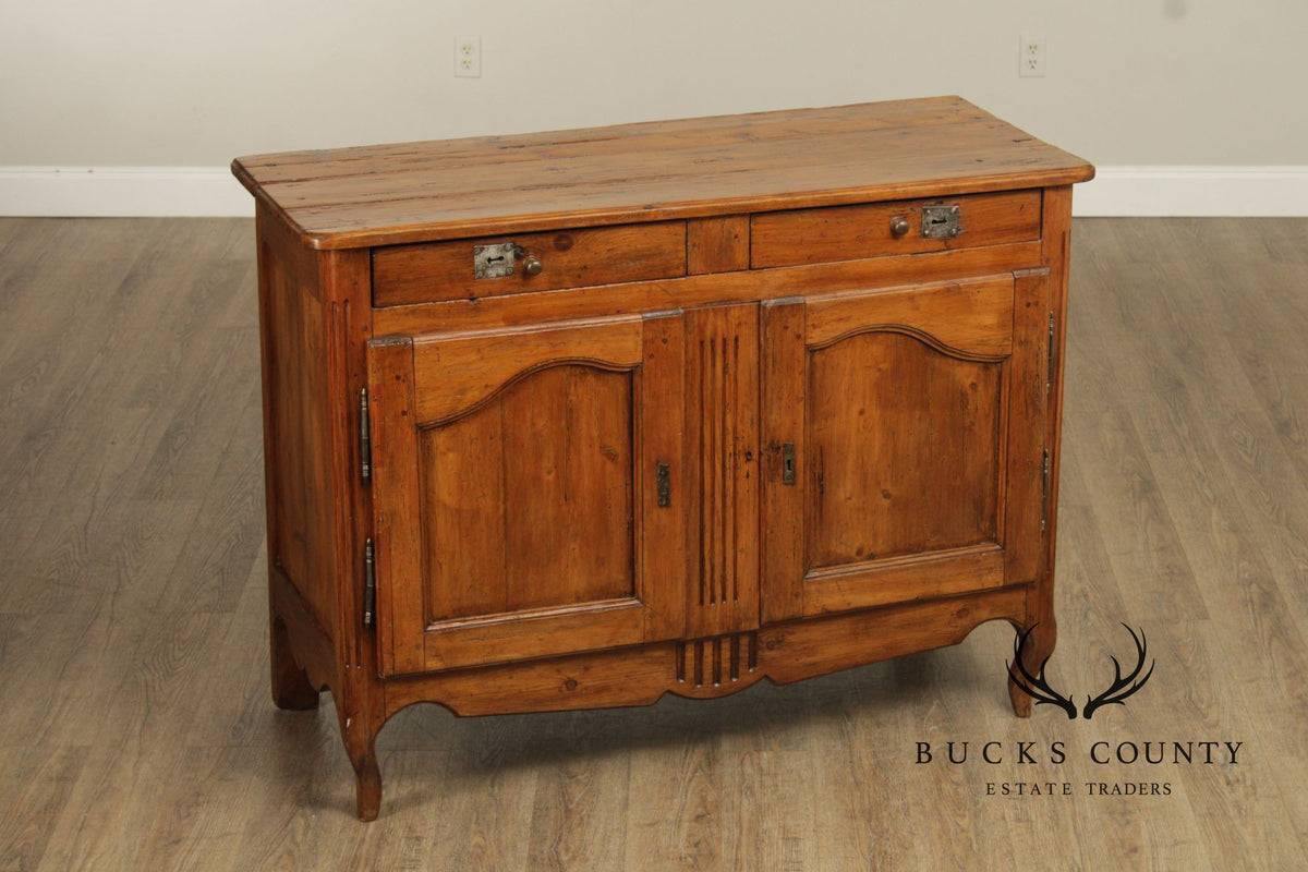 Antique Country French Pine Two Door Sideboard