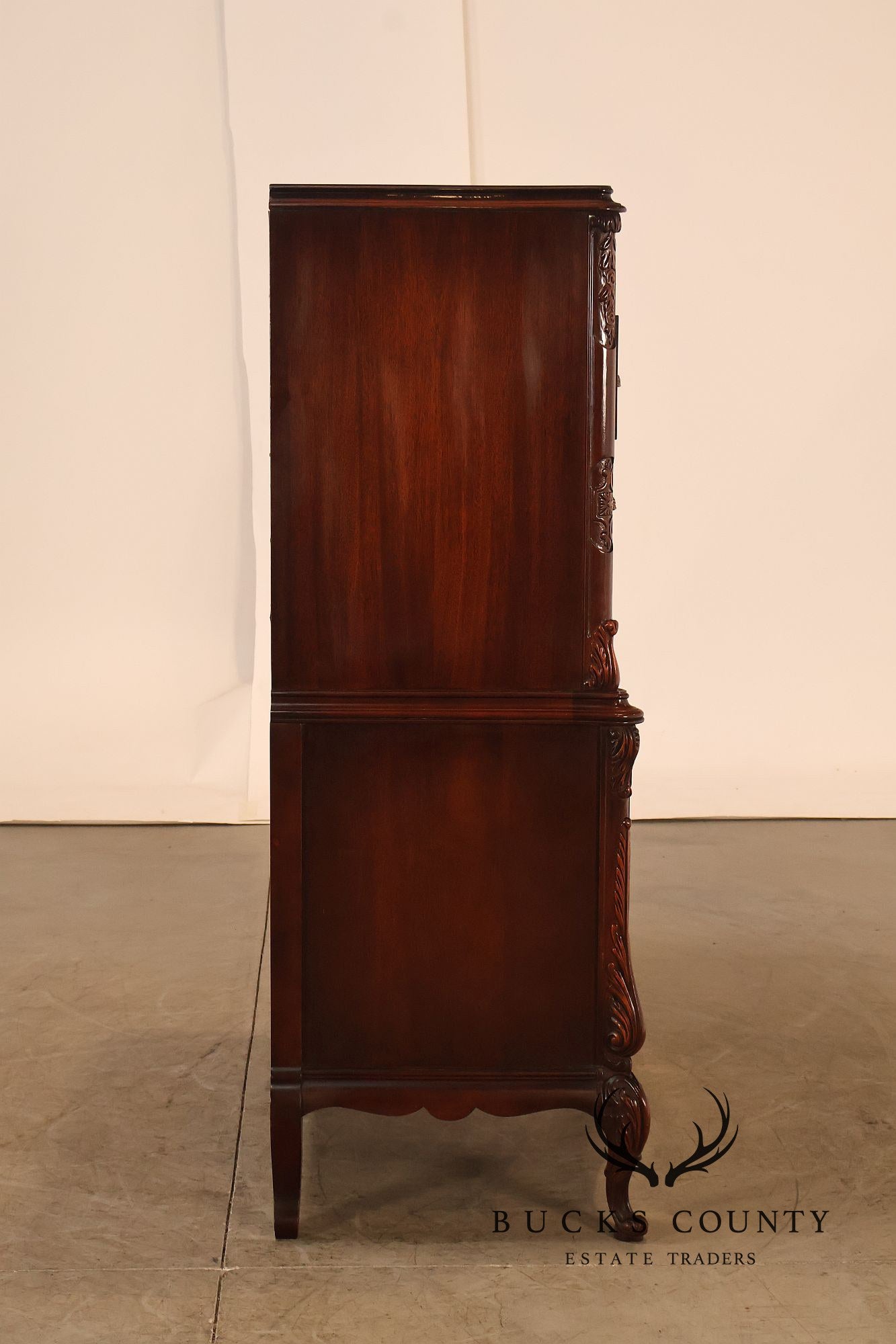 Vintage 1940s Mahogany High Chest