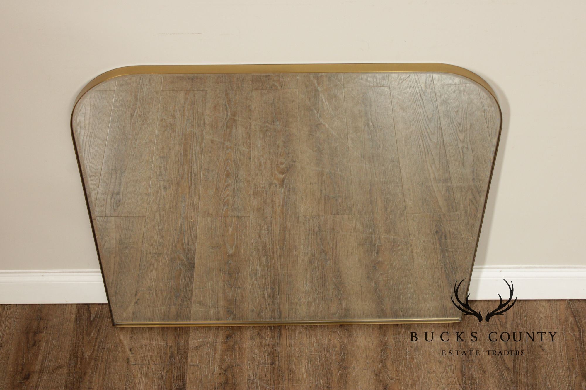Crate & Barrel 'Edge' Brass Arch Wall Mirror