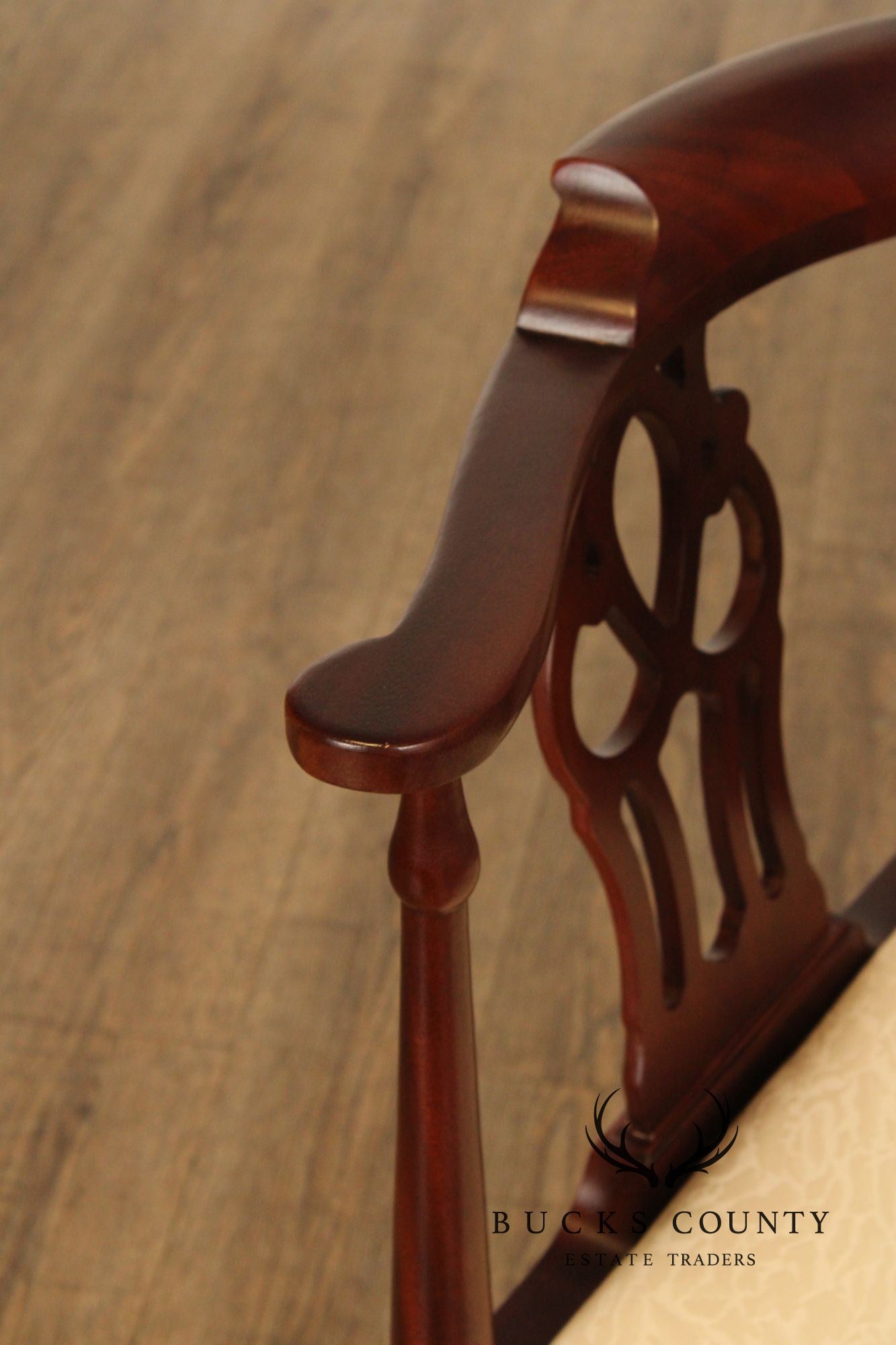 Hickory Chair Chippendale Style Pair of Mahogany Corner Chairs