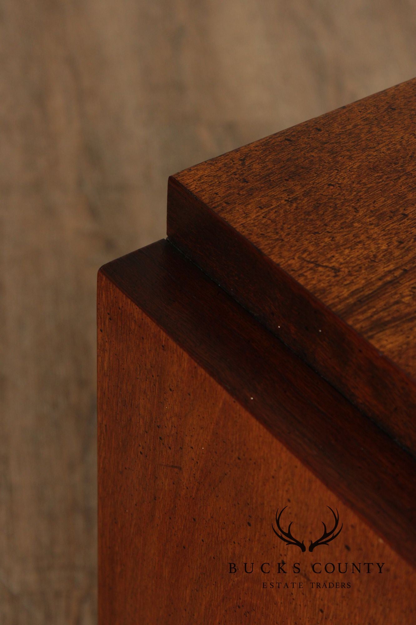 Lane Brutalist Pair of Walnut One-Drawer Nightstands