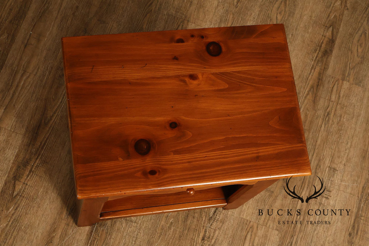 Ethan Allen Pair of Pine Single-Drawer Nightstands