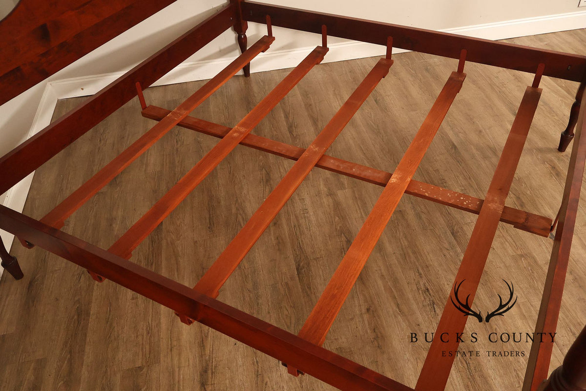 J.L. Treharn Sheraton Style King Maple Poster Bed
