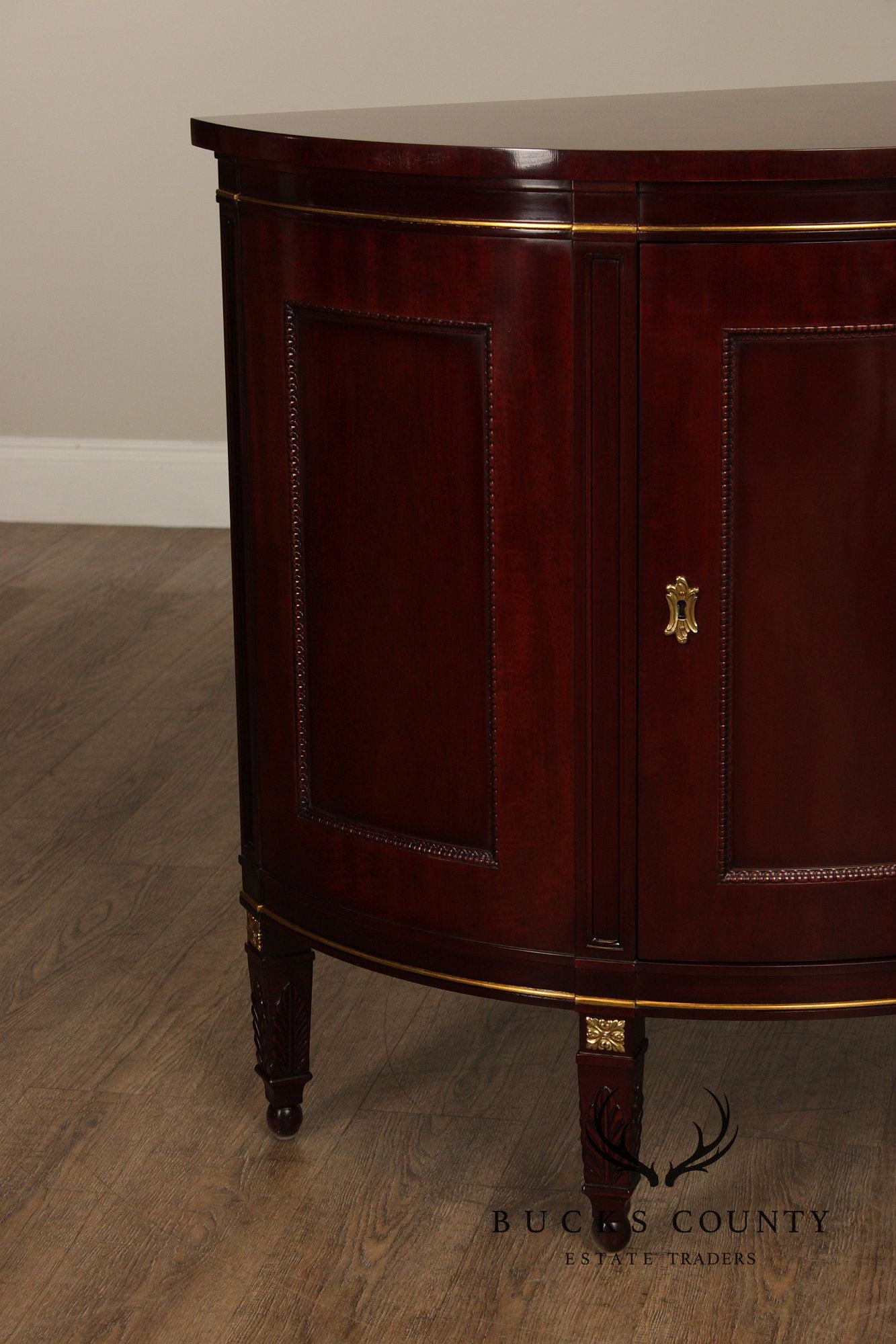 Kindel Winterthur Mahogany Demilune Cabinet