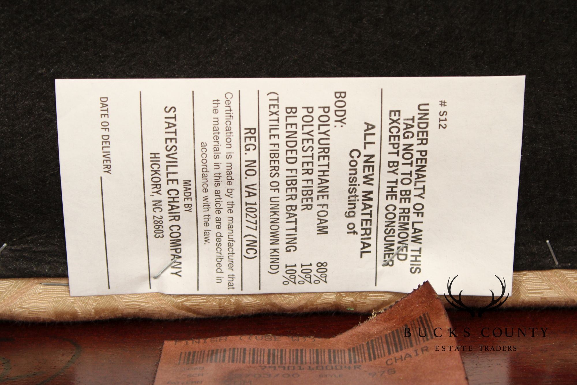 Statesville Chair Co. Chippendale Style Set of Four Solid Mahogany Dining Chairs