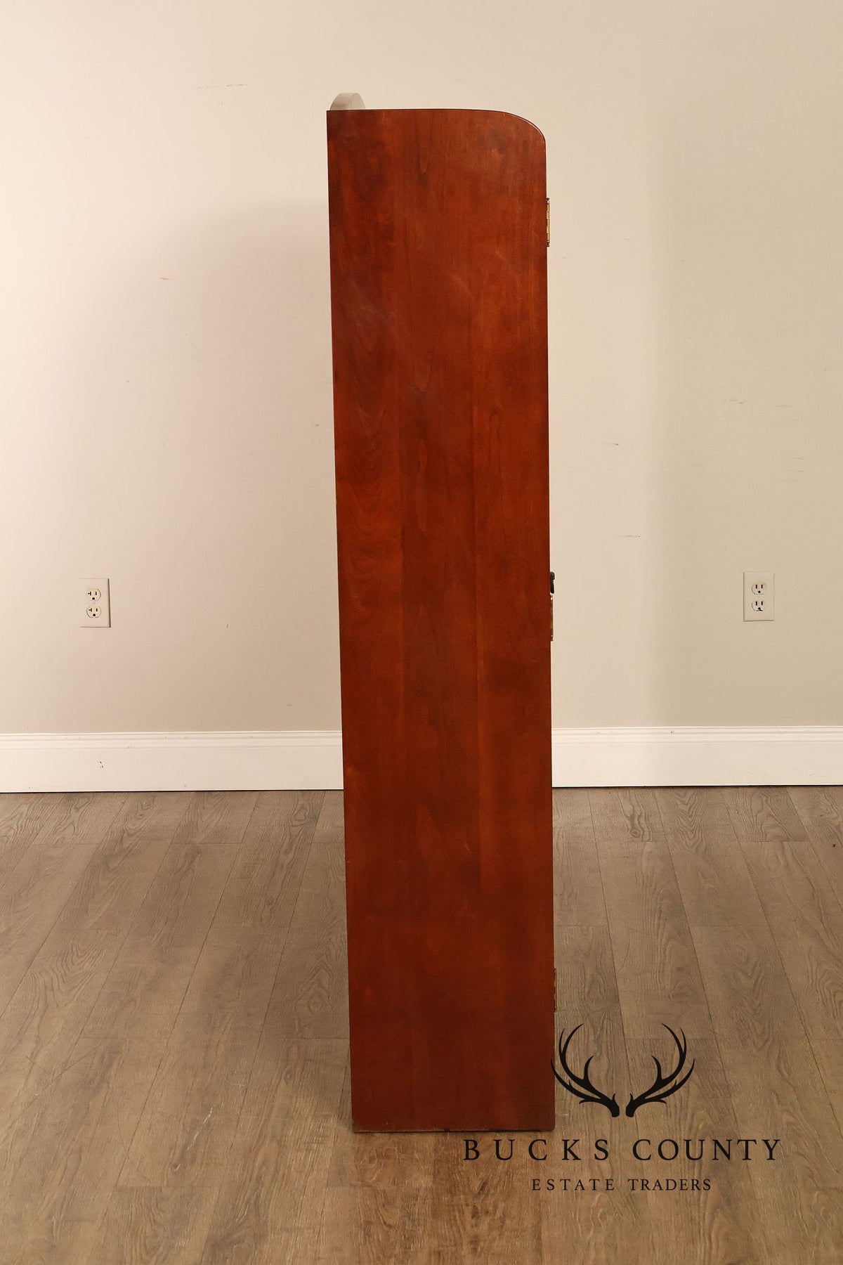 Robert Bergelin Company Custom Arts And Crafts Cherry Glass Door Bookcase Cabinet