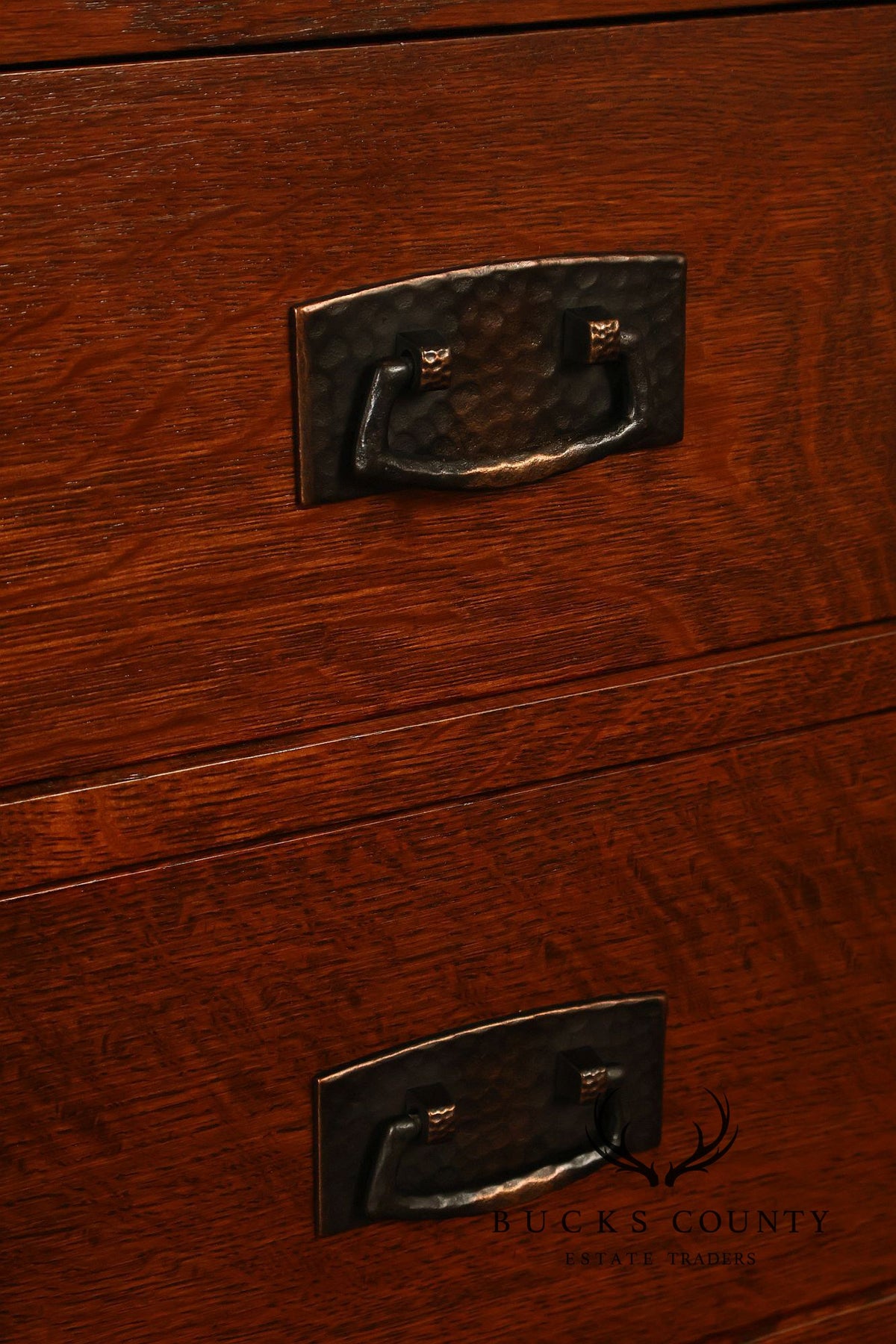 Stickley Mission Collection Pair Of Oak Three-Drawer Chests