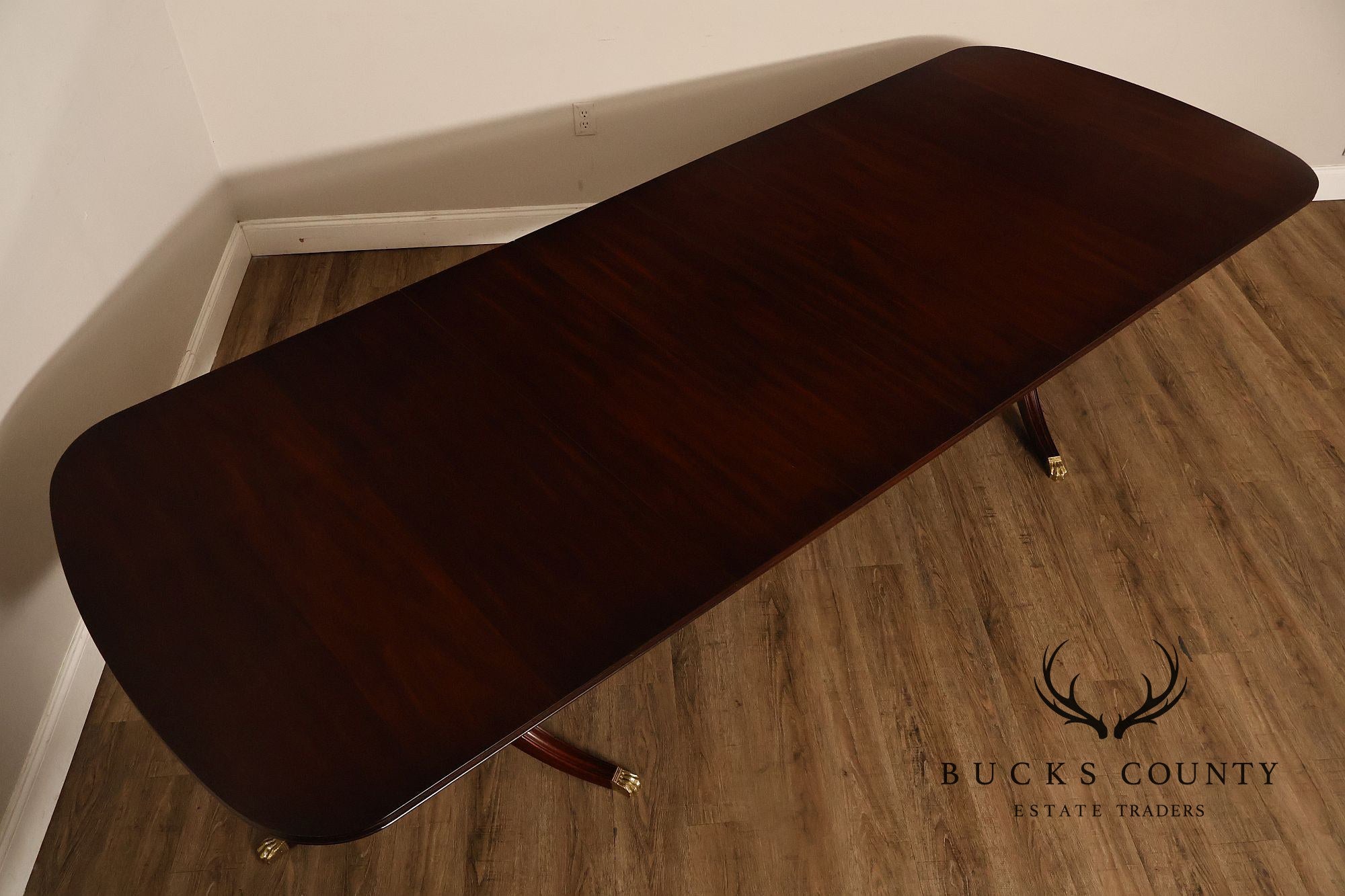 Henkel Harris Double Pedestal Mahogany Dining Table