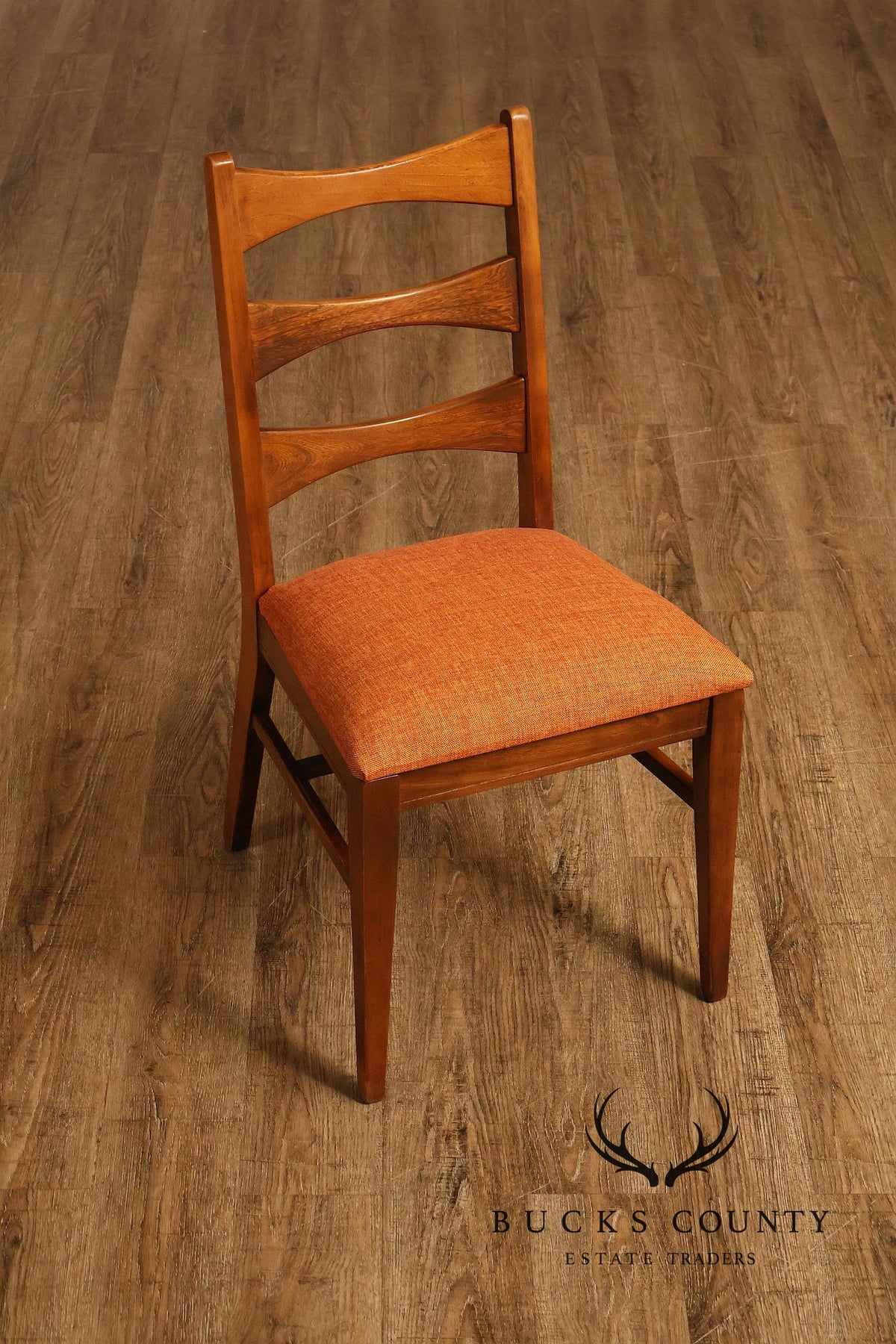 Mid Century Modern Set Of Four Walnut Dining Chairs