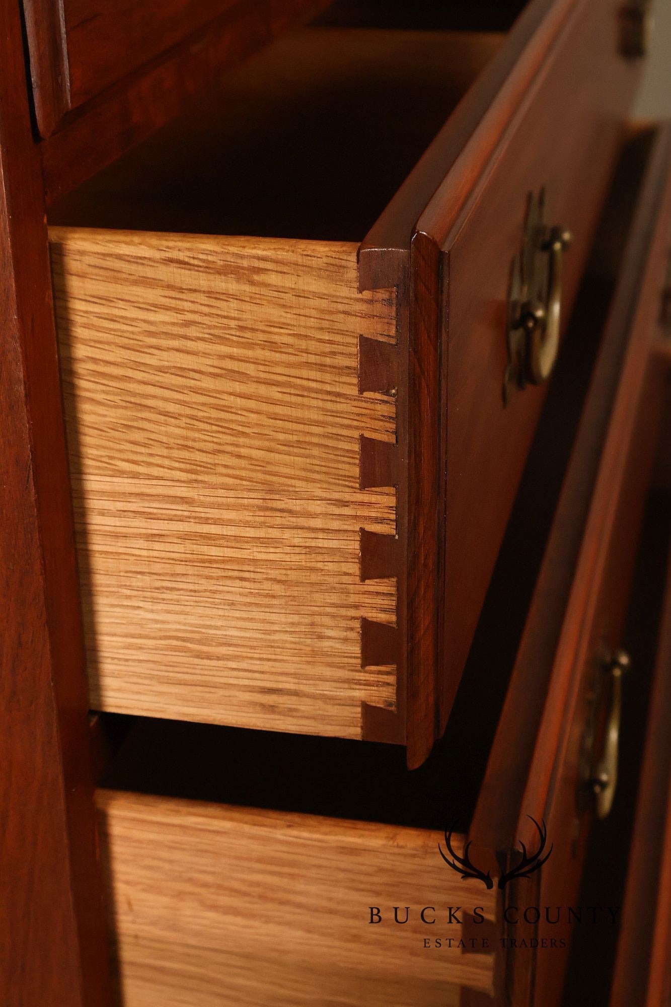 Henkel Harris Chippendale Style Cherry Tall Chest