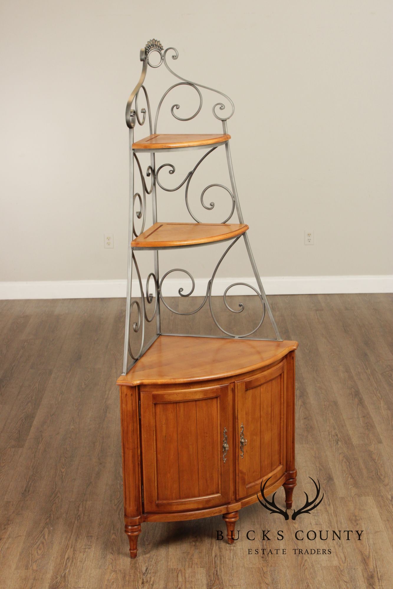 Ethan Allen 'Legacy' Collection French Style Corner Display Cabinet