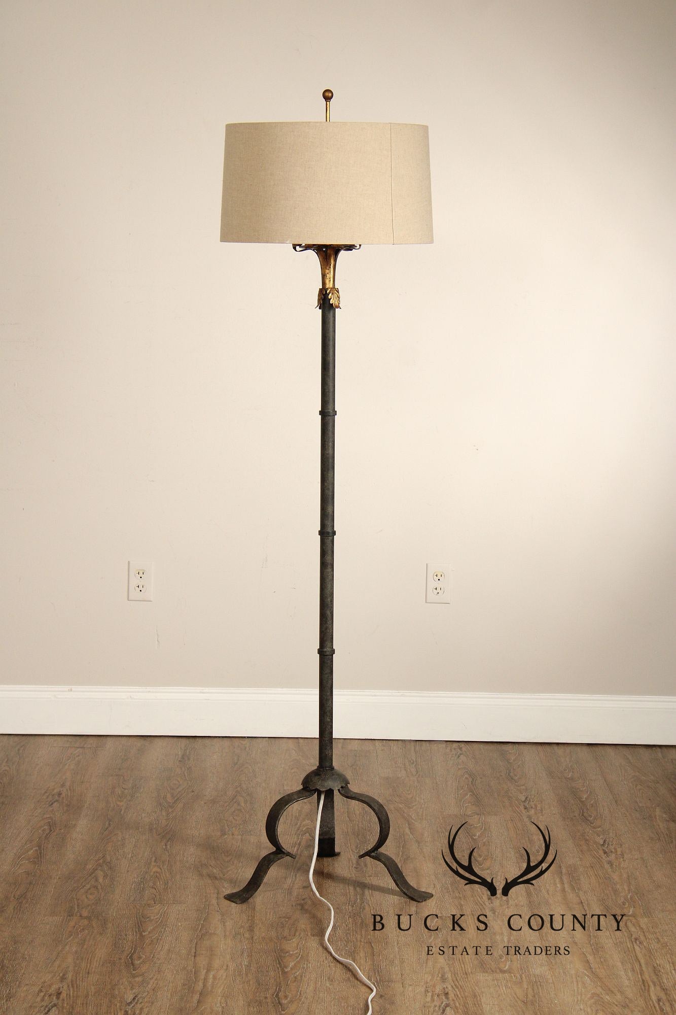 Aidan Gray 'Marshal' Forged Iron Floor Lamp