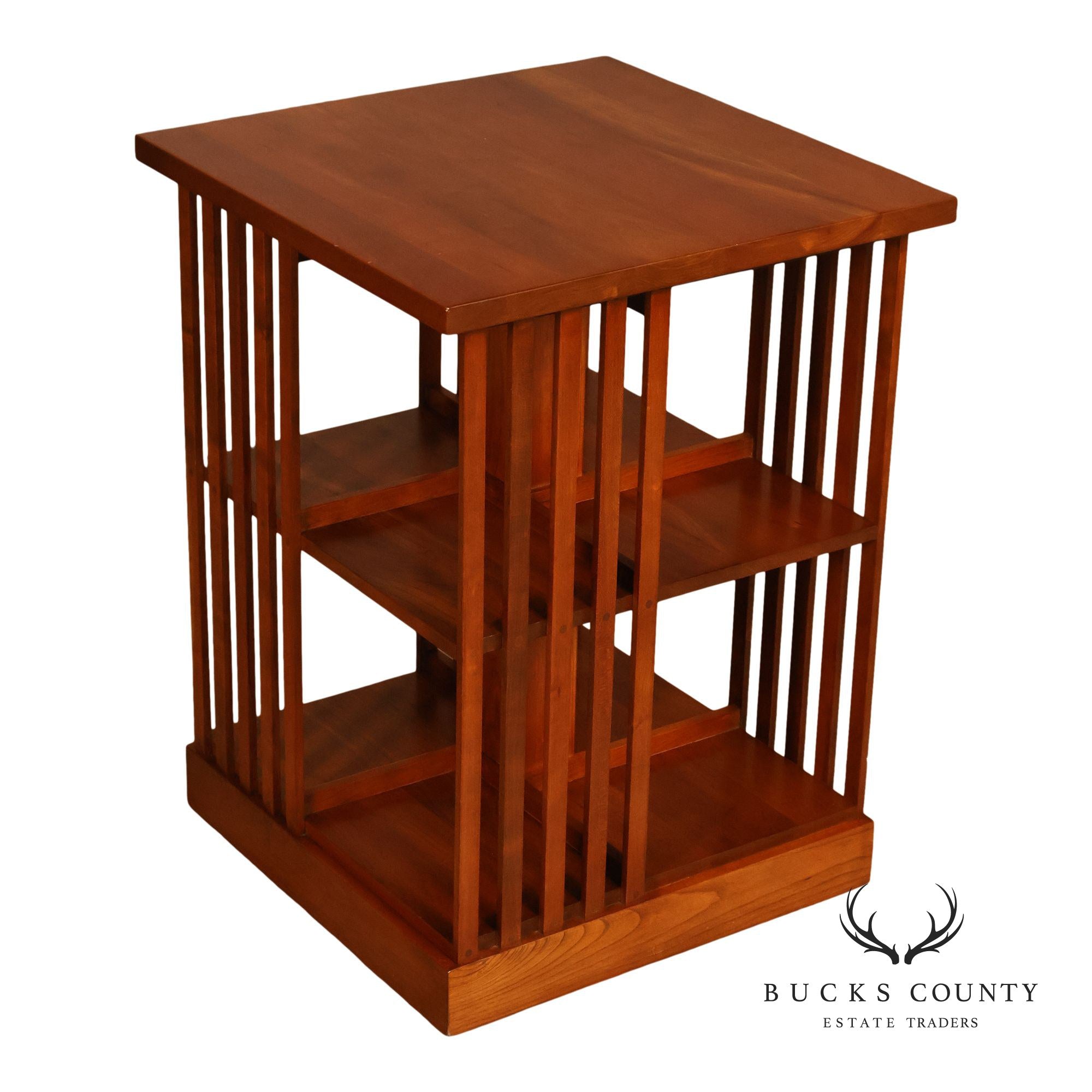 Stickley Mission Collection Harvey Ellis Cherry Revolving Bookcase