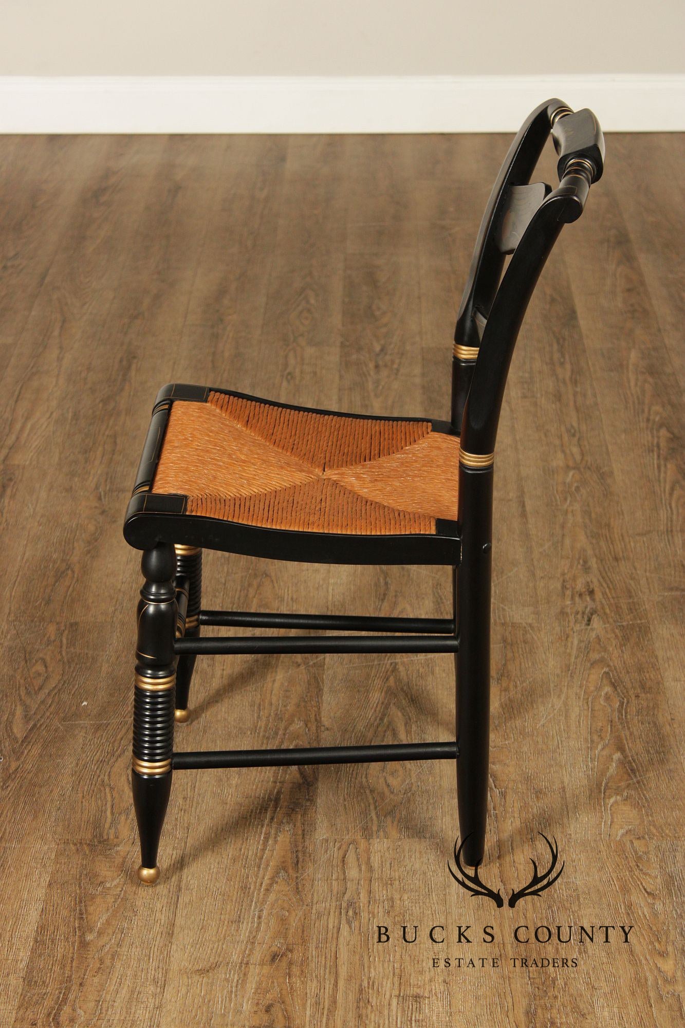Ethan Allen Hitchcock Style Hand Painted Eagle Side Chair