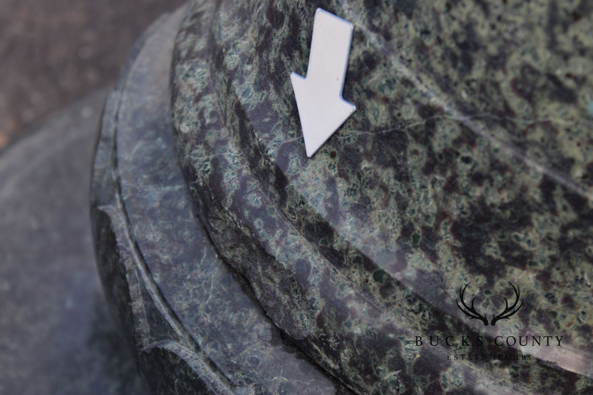 Vintage Carved Granite Pedestal Column