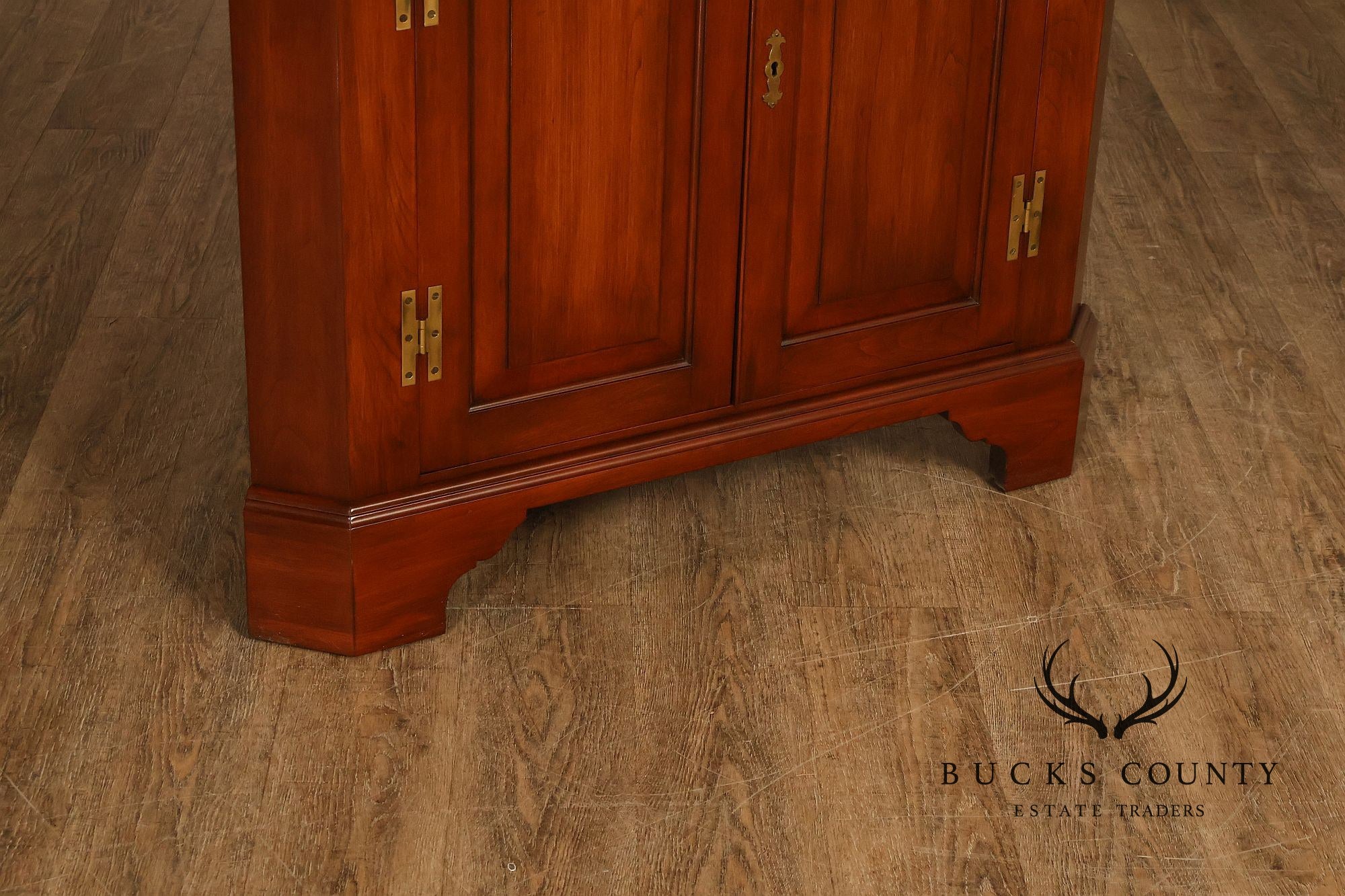 Henkel Harris Cherry Nine Pane Chippendale Style Corner Cabinet