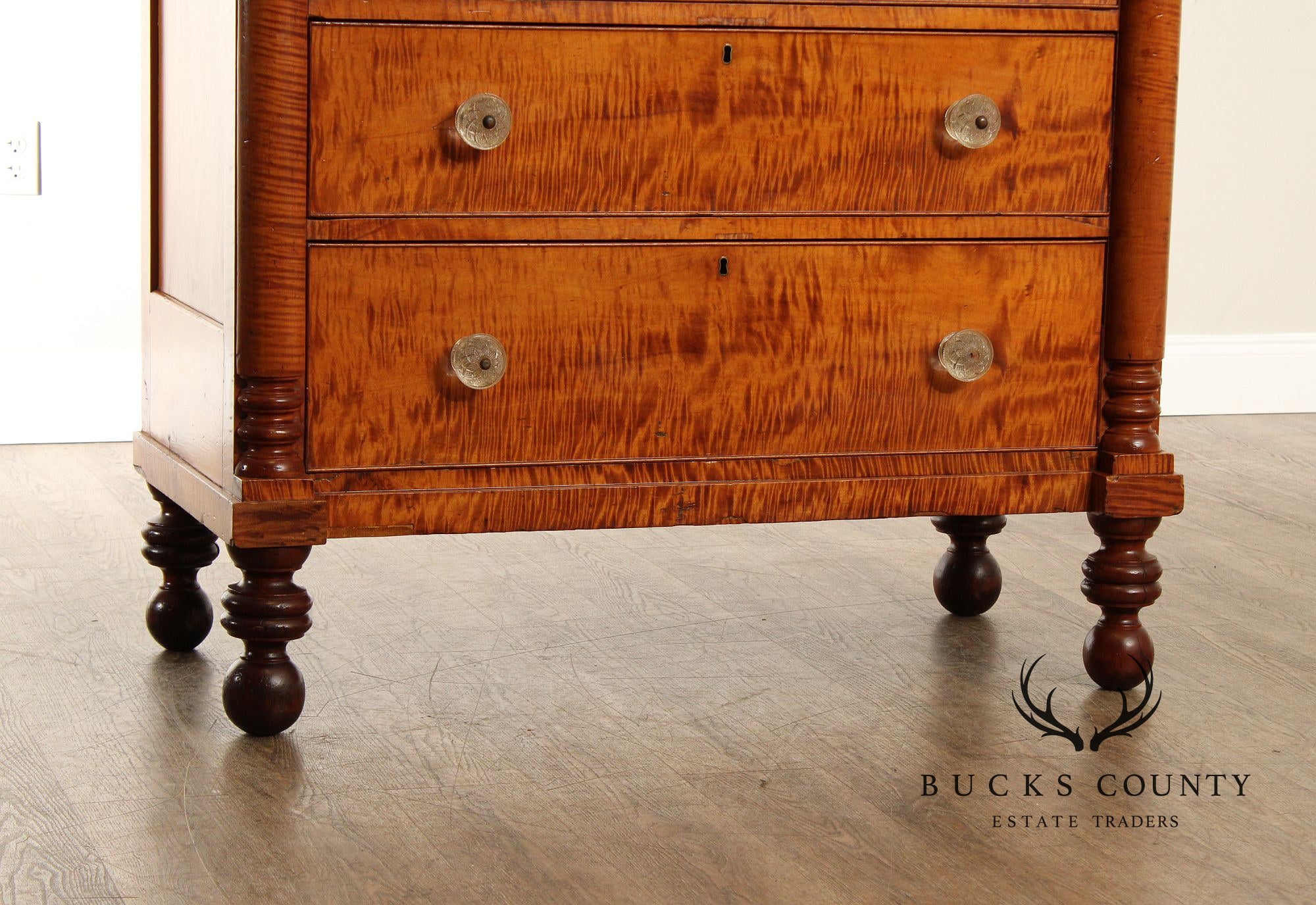 Antique Federal Tiger Maple Chest of Drawers