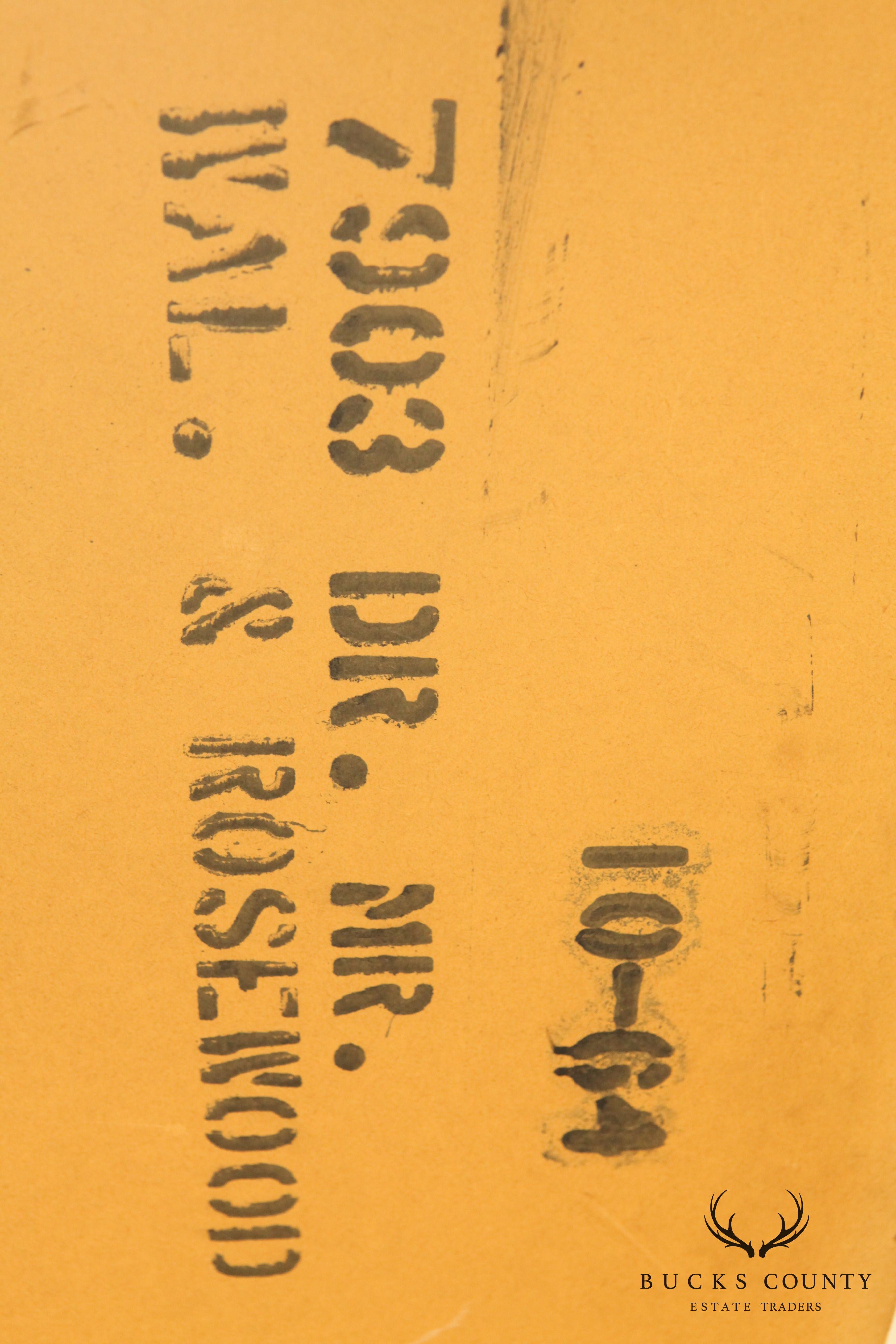 Mid Century Modern Walnut & Rosewood Frame Mirror