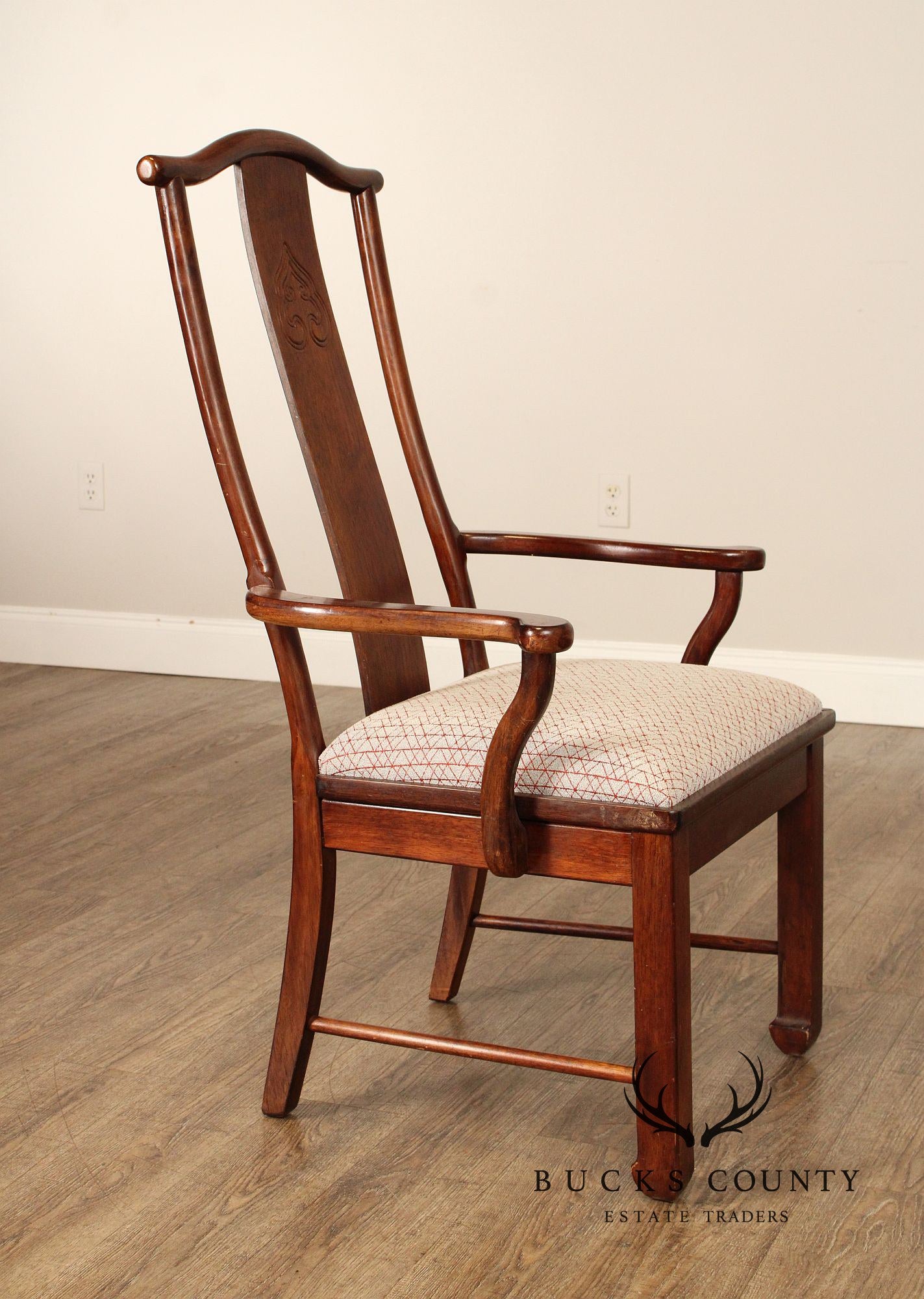 Bernhardt Chinese Style Set of Four Yoke Back Dining Chairs