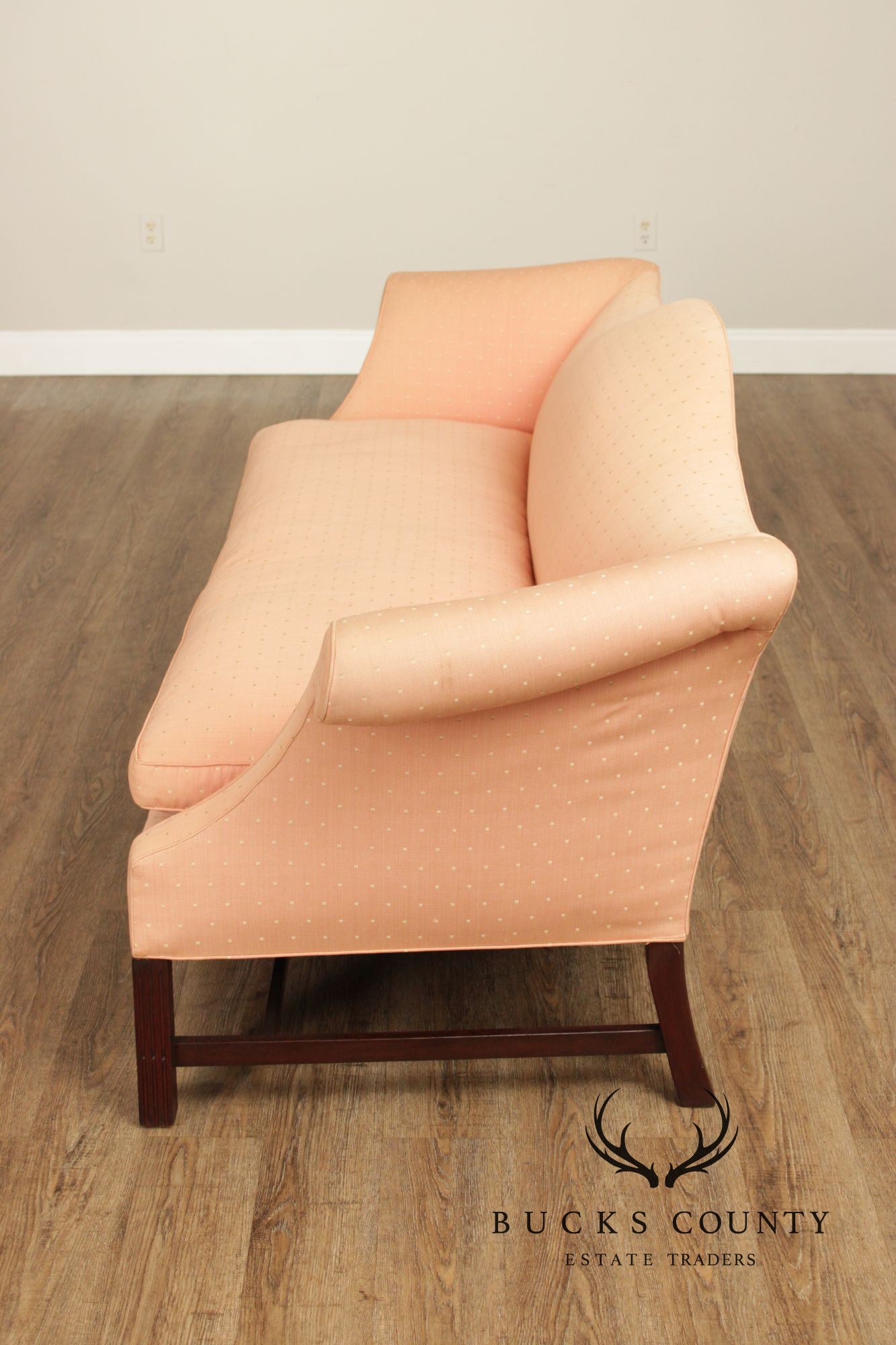 Chippendale Style Vintage Mahogany Camelback Sofa