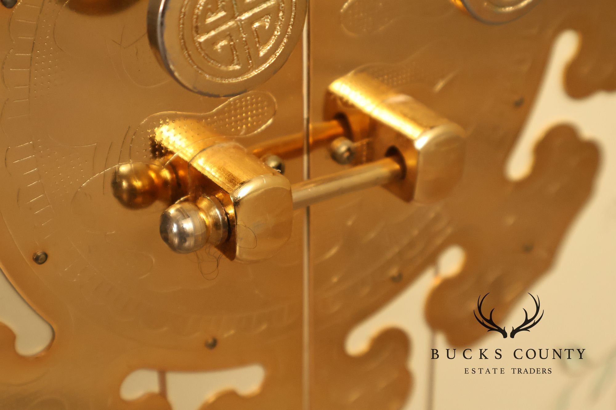 Painted Chinoiserie Style Dresser With Brass Hardware