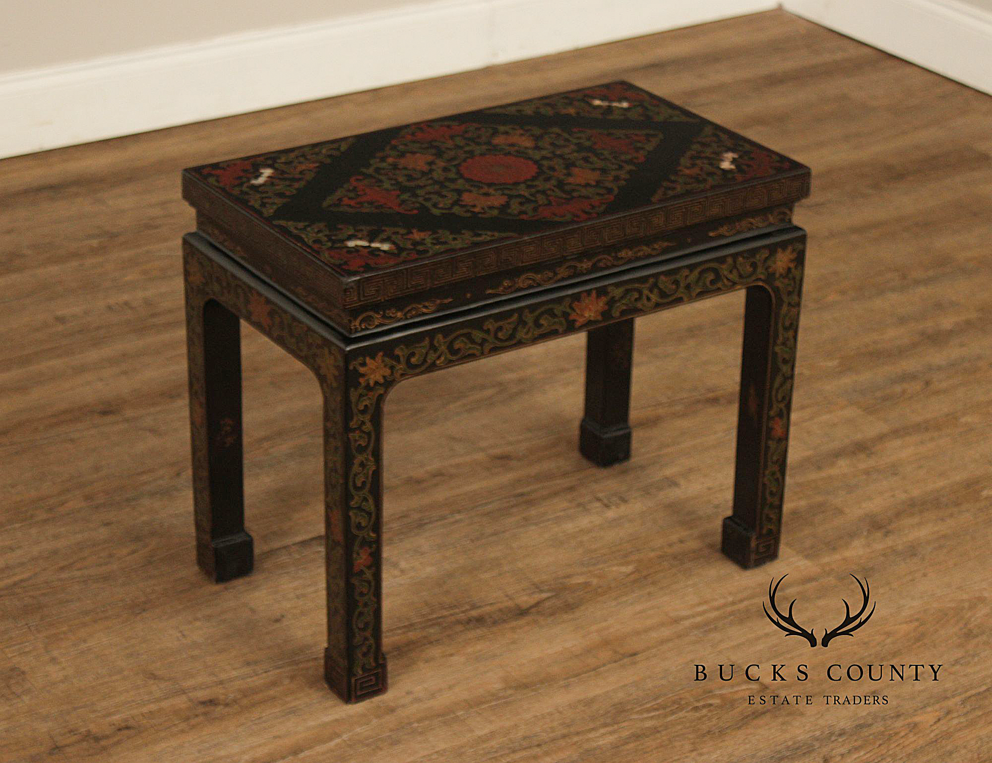 Vintage Asian Lacquered Coffee or Side Table