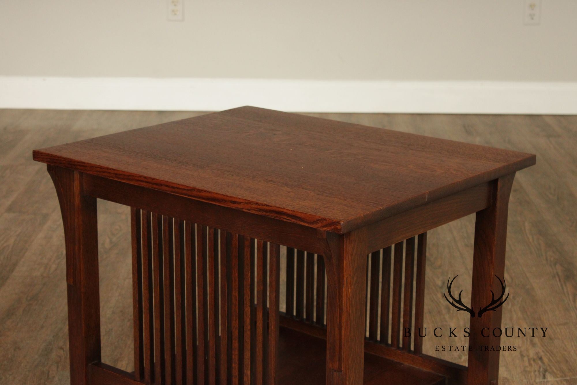 Stickley Mission Collection Oak Spindle Lamp Table