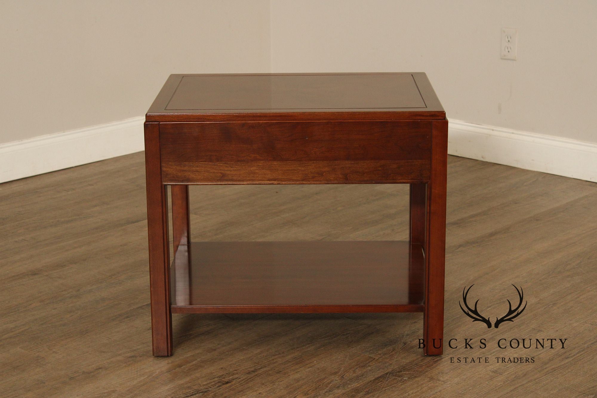Ethan Allen Campaign Style Pair of End Tables