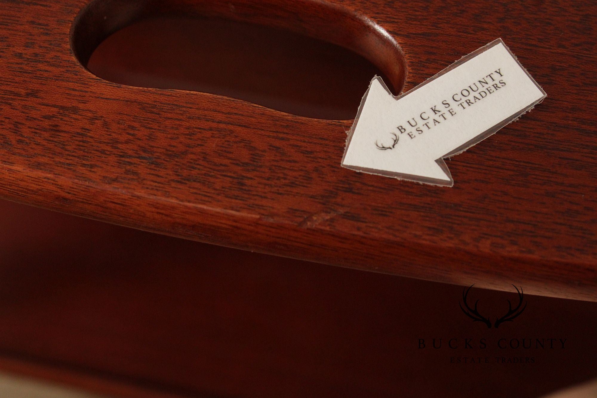 Chippendale Style Vintage Mahogany Butler's Tray Bar Cart